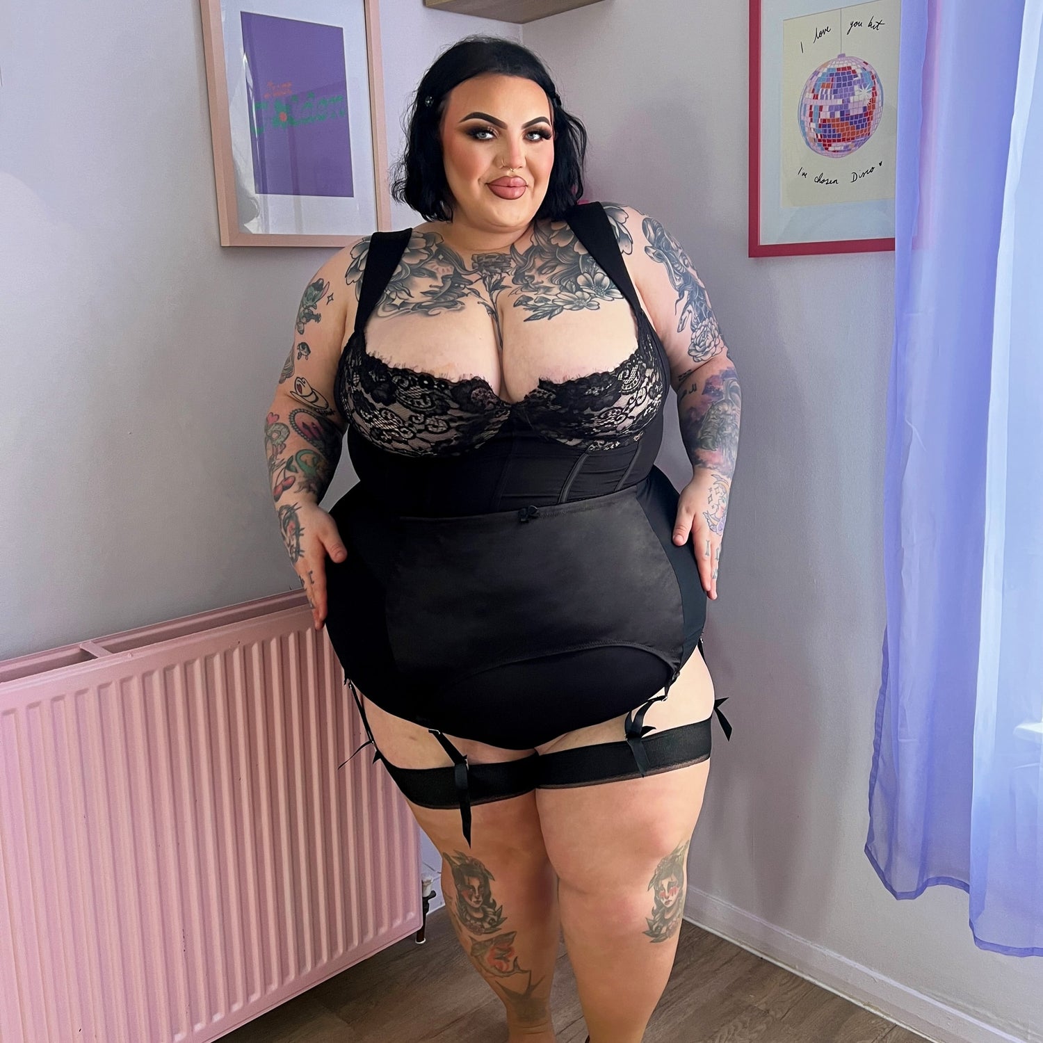 Schwarz Hüftgürtel Betty