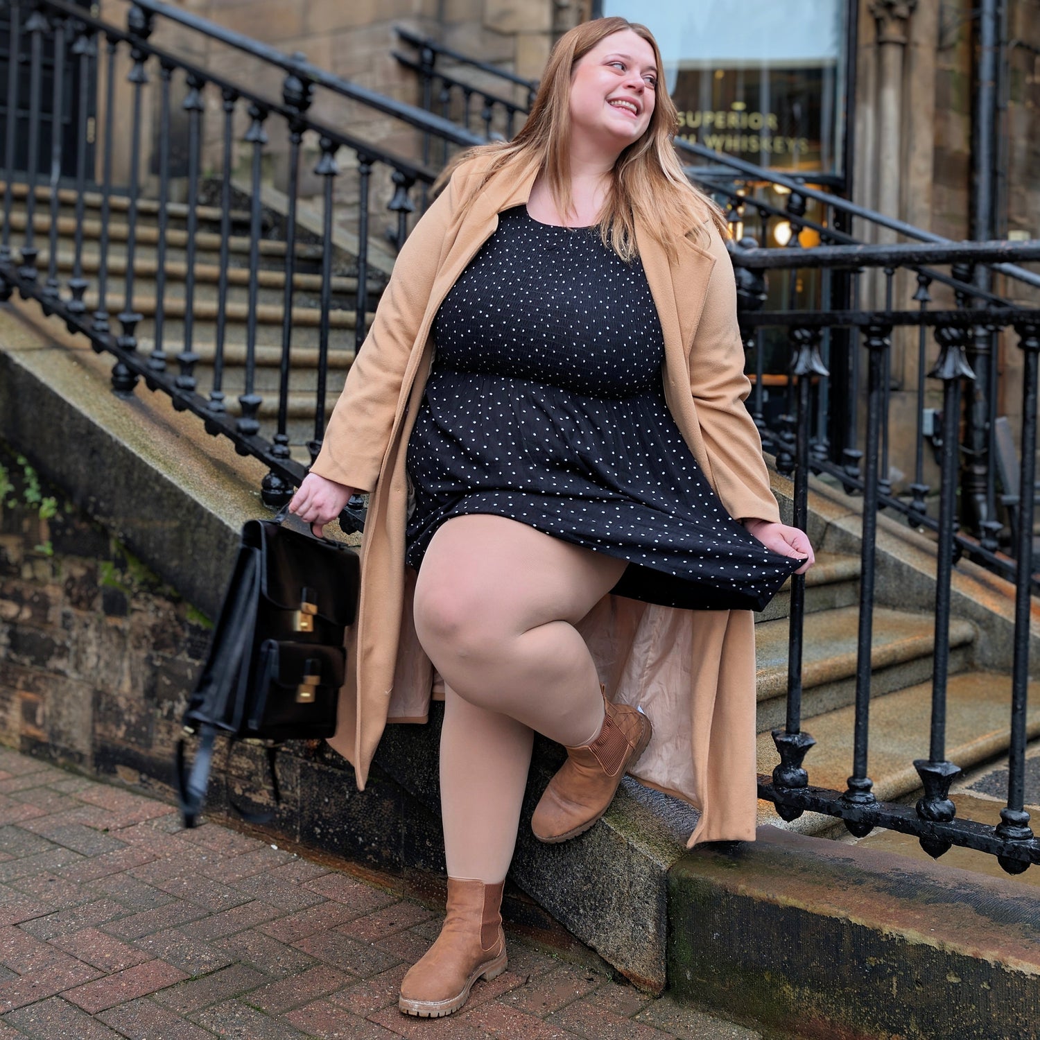 Rajstopy Huggy Light Support - Builders Tea