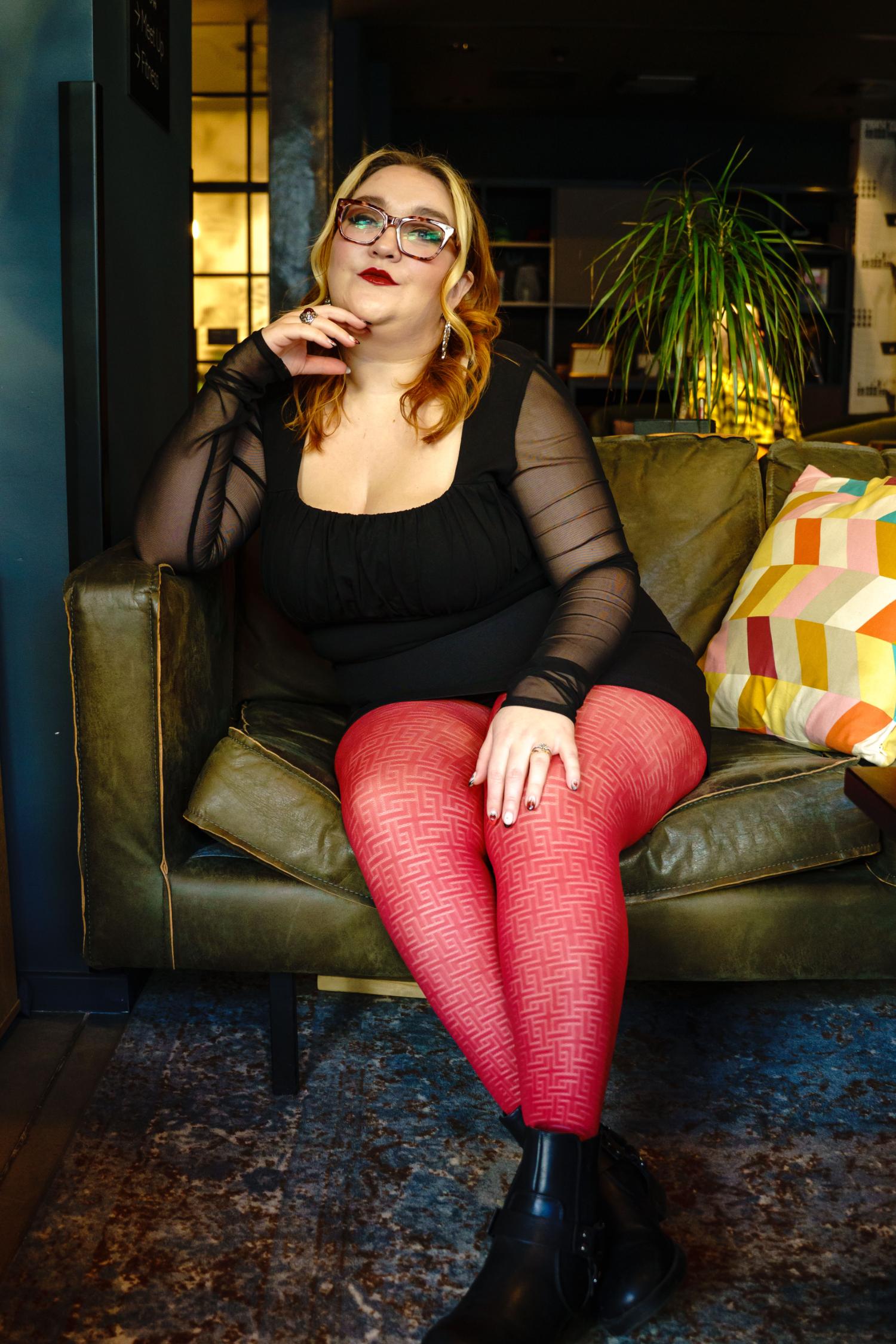 Netzstrumpfhose - Traditional Rot