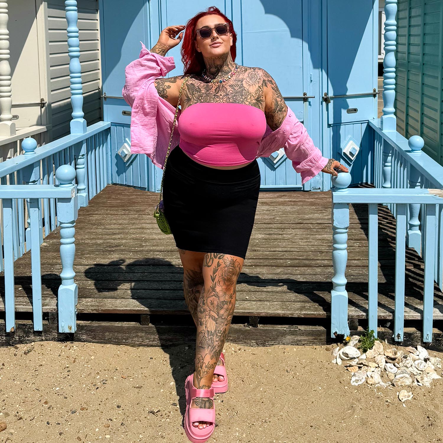 Mini-Bleistiftrock - Schwarz (V2)