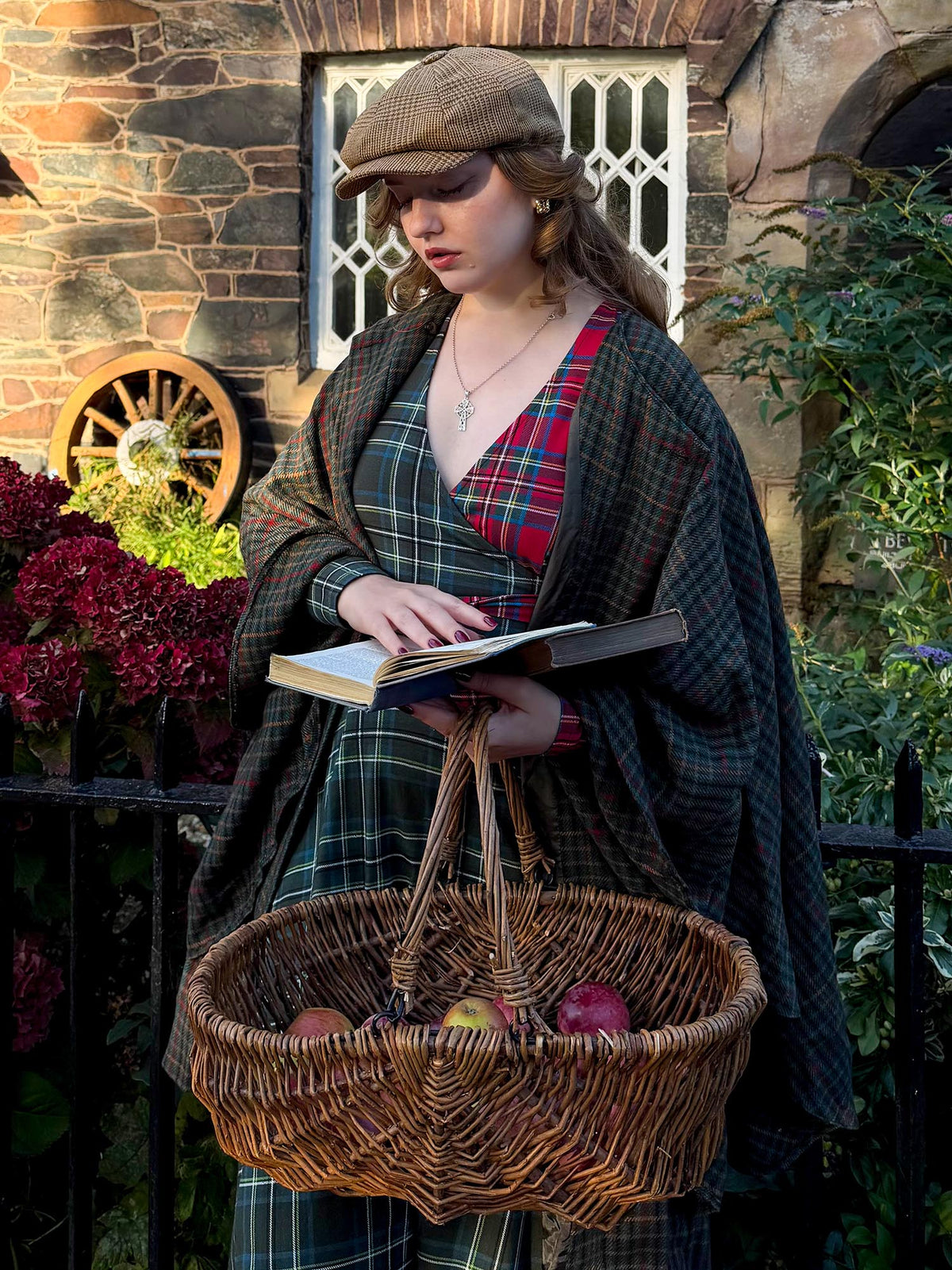 Jura Duo Plaid Wickeltop - Red / Green