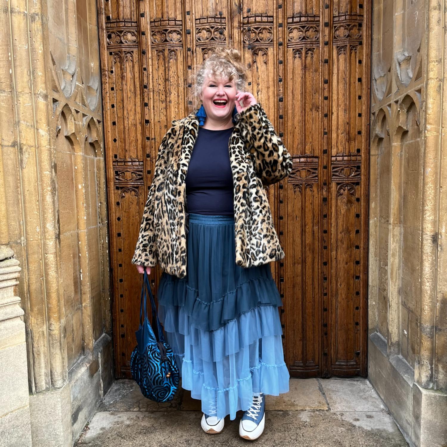 Mesh-Maxirock - Blue Ombre