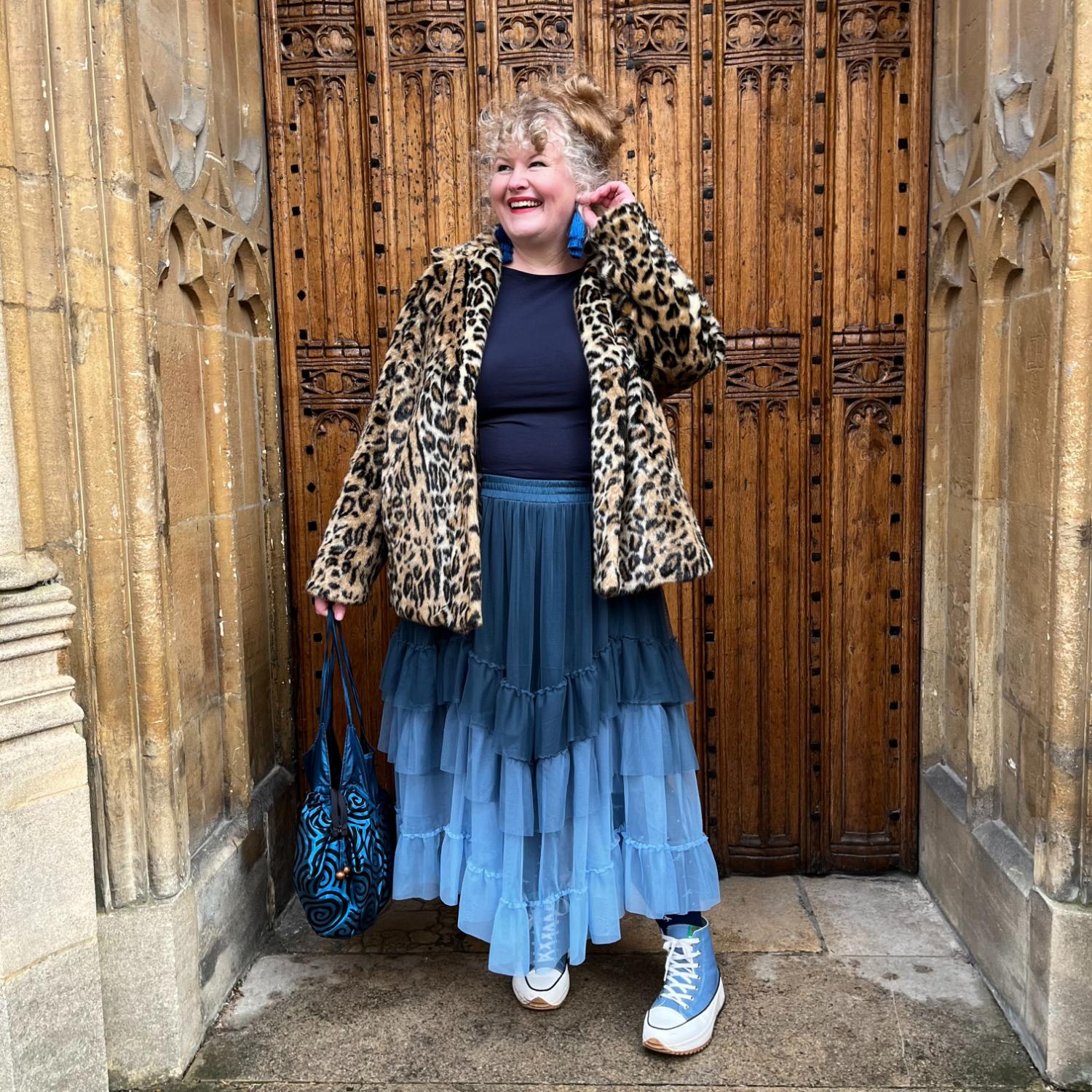 Mesh-Maxirock - Blue Ombre