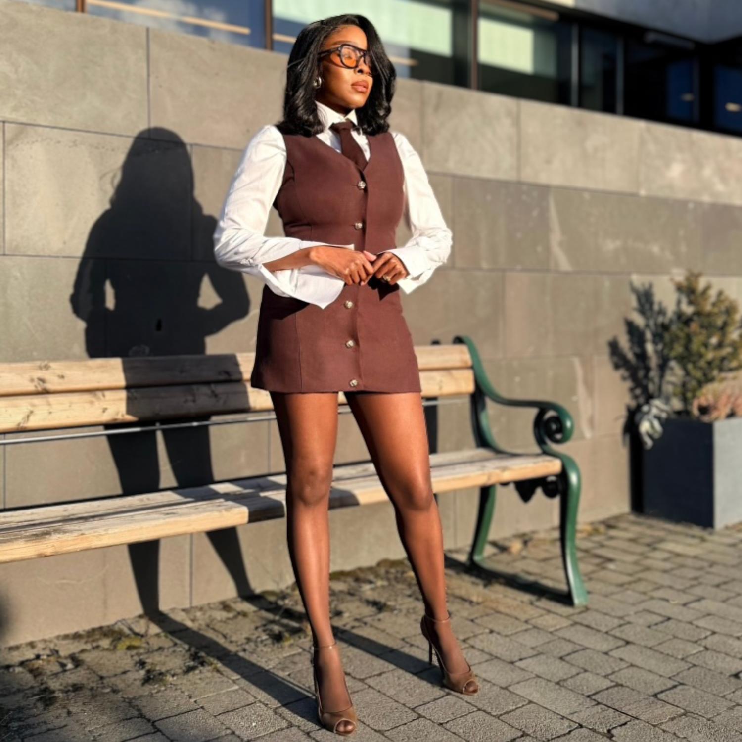 Paper Cut Strumpfhose - Praline