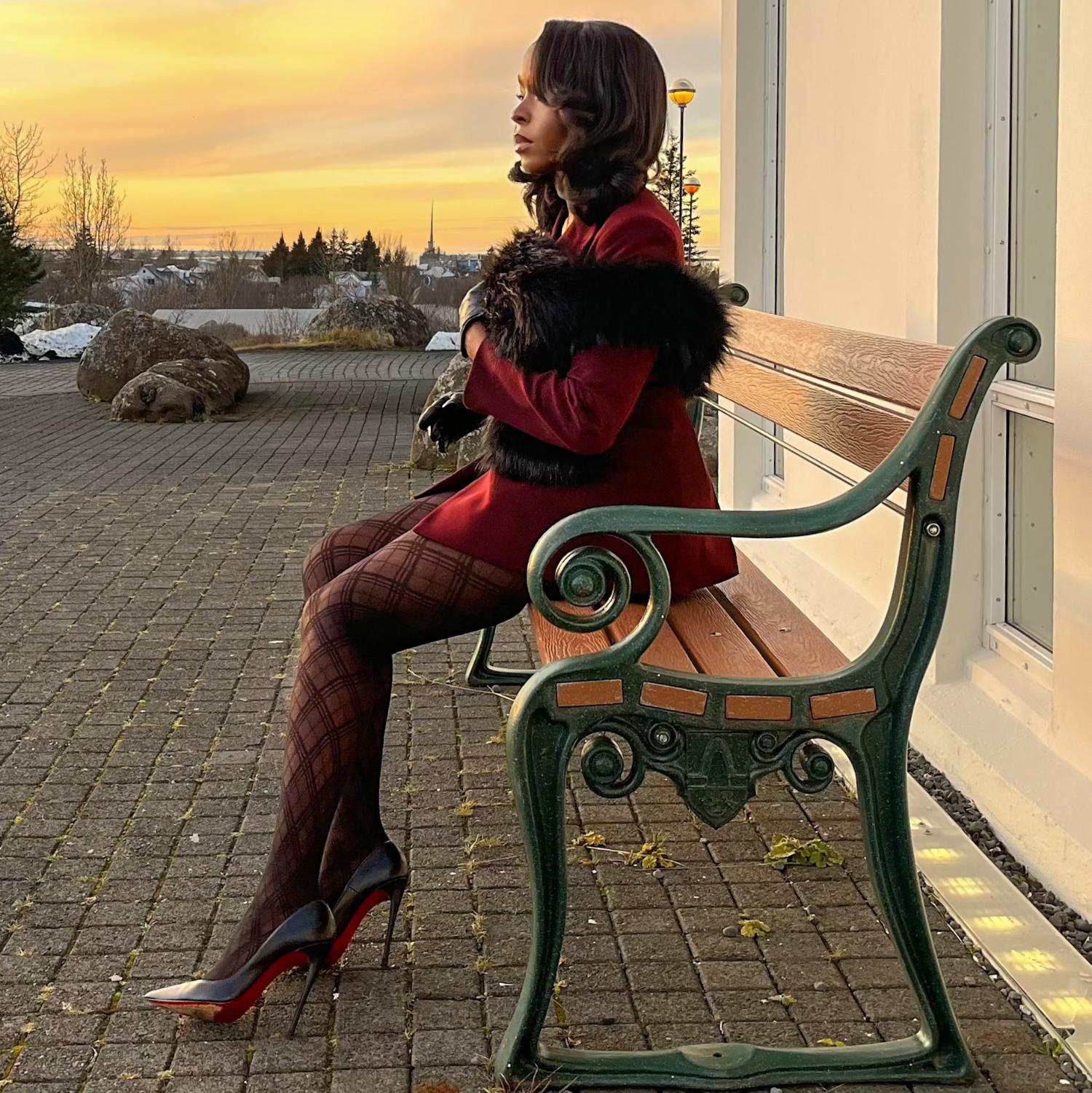 Weihnachts-Strumpfhose - Midnight Plaid