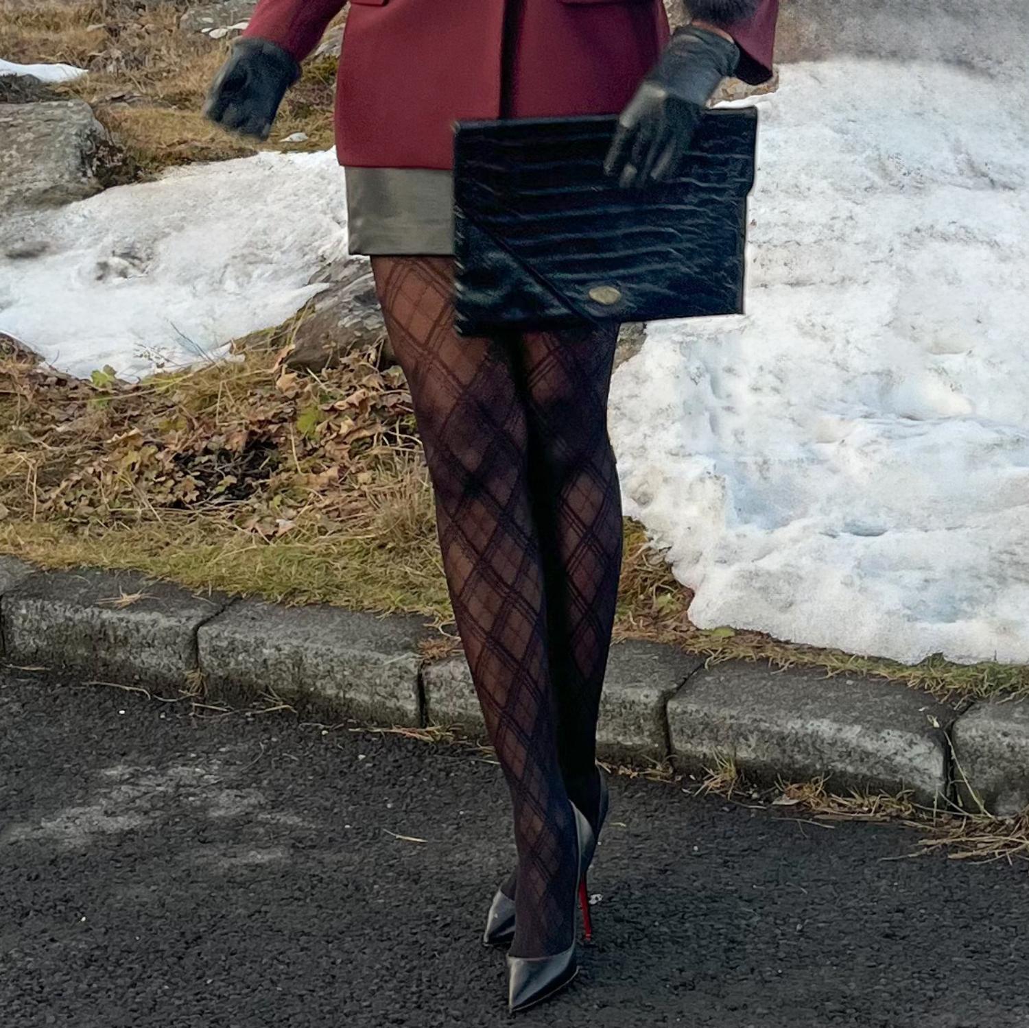 Weihnachts-Strumpfhose - Midnight Plaid