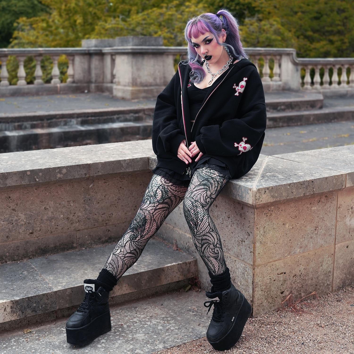 Thighs The Limit Fishnetz Timewarp - Schwarz