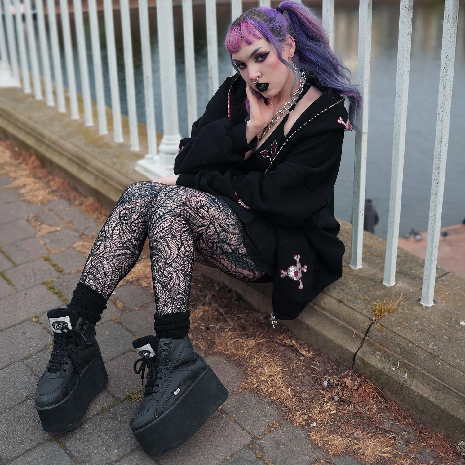 Thighs The Limit Fishnetz Timewarp - Schwarz