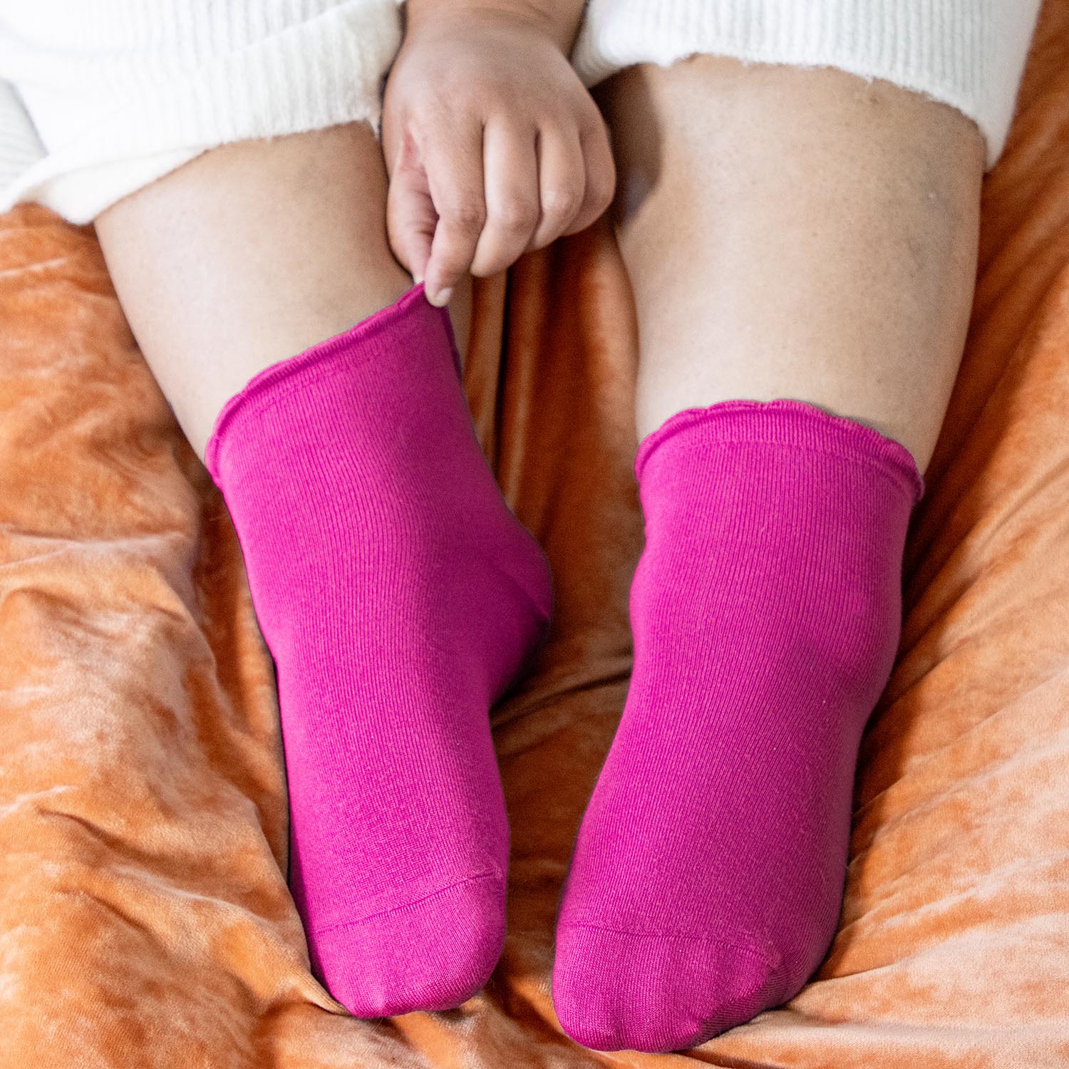 Ultimative Bambus-Knöchelsocken - 3 Paar in Hibiscus