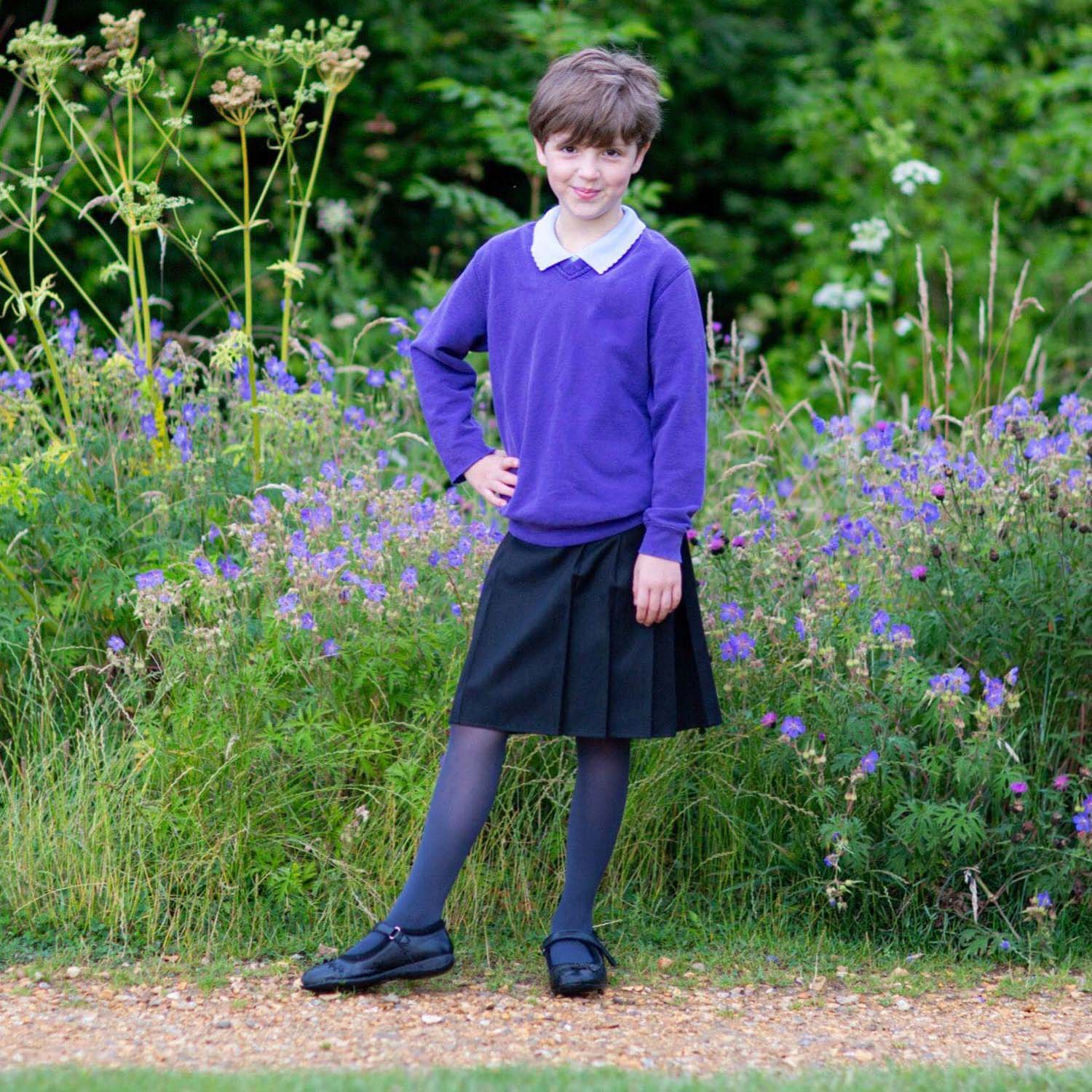 Barnstrumpbyxor - skiffergrå