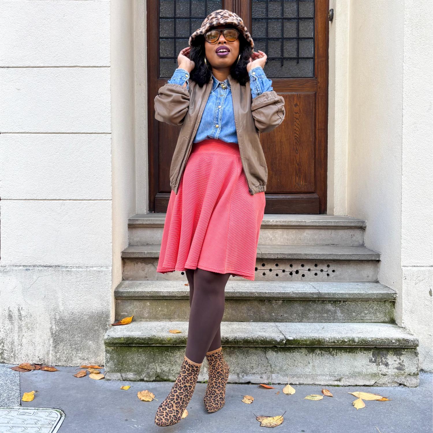 Spódnica Ottoman Flare - Spiced Coral