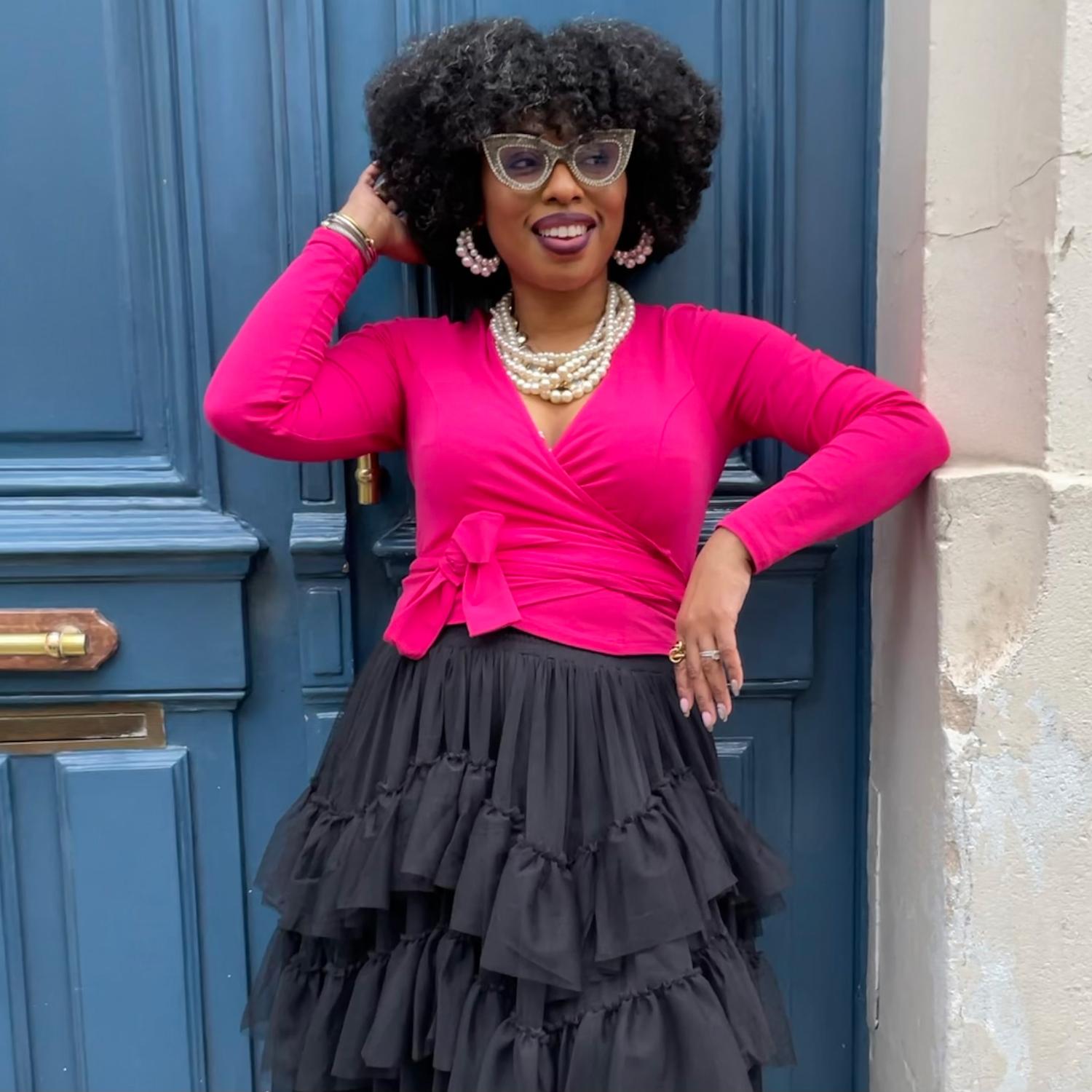 Wickeltop aus Bio-Baumwolle - Granatapfel