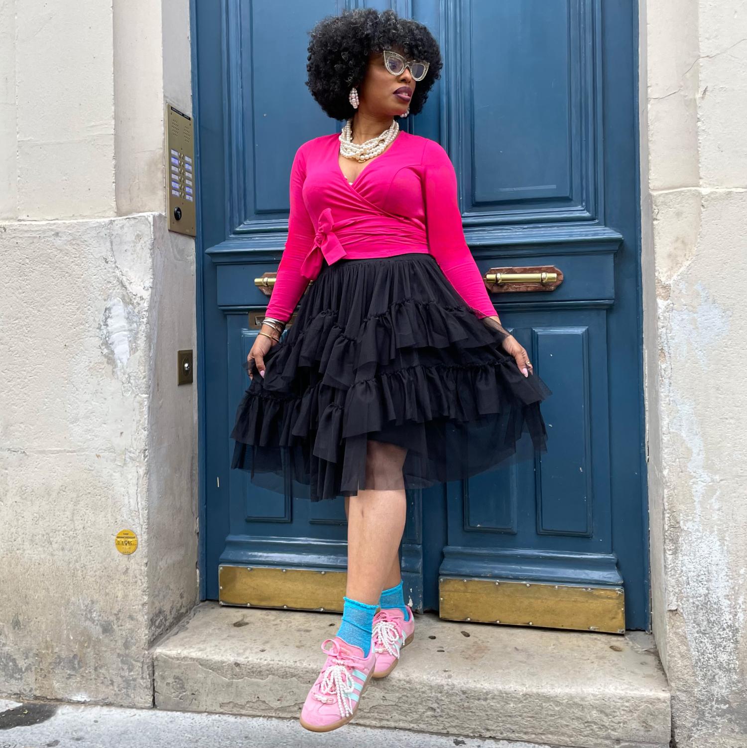 Wickeltop aus Bio-Baumwolle - Granatapfel