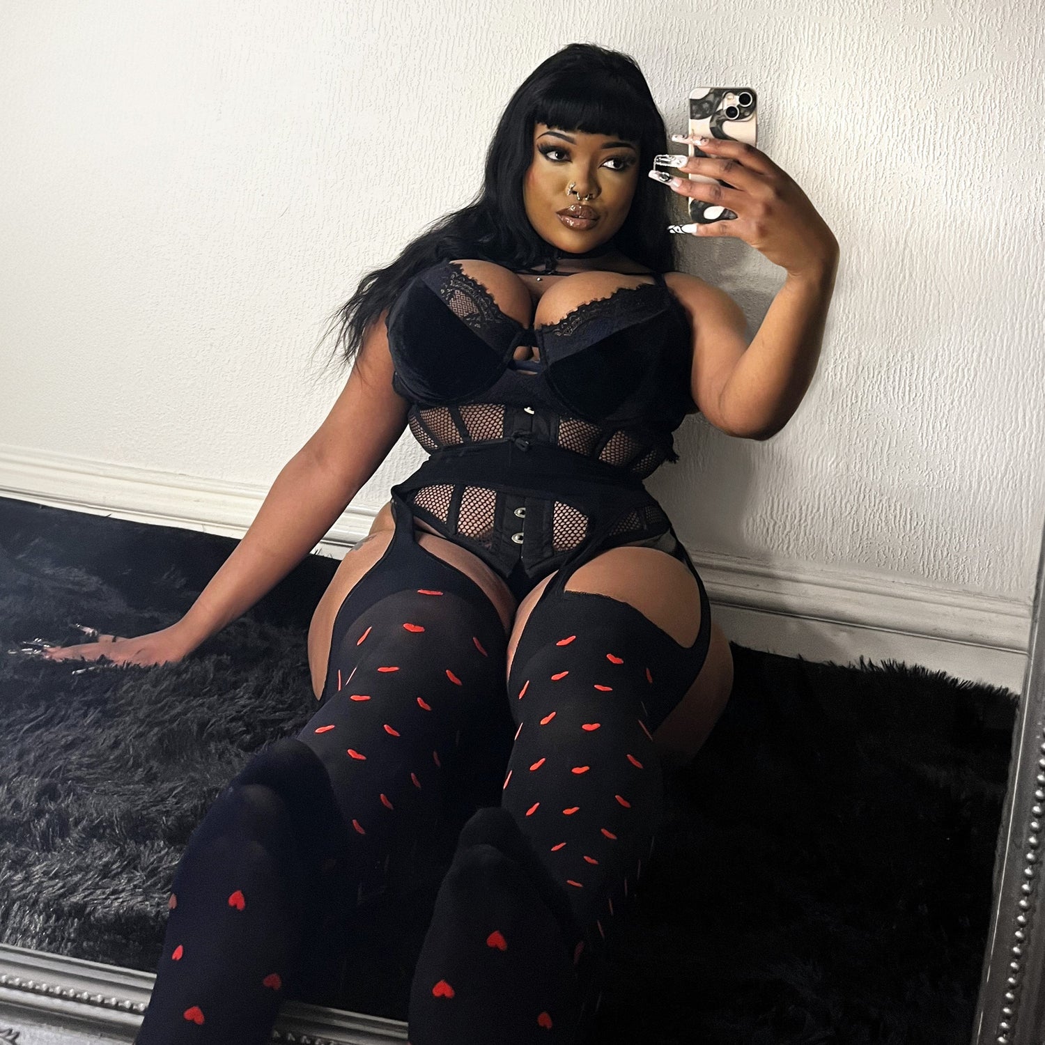 Sheer Mock Garters - Love Me