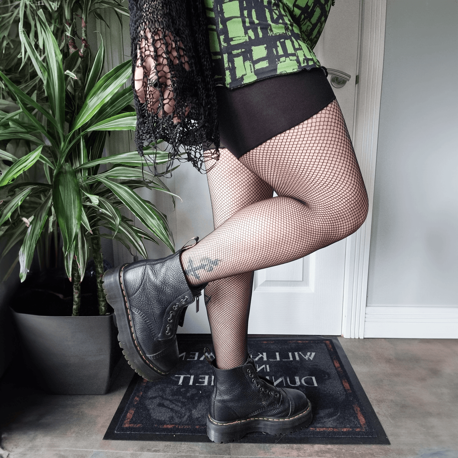 Thighs the Limit Fishnet - Svart