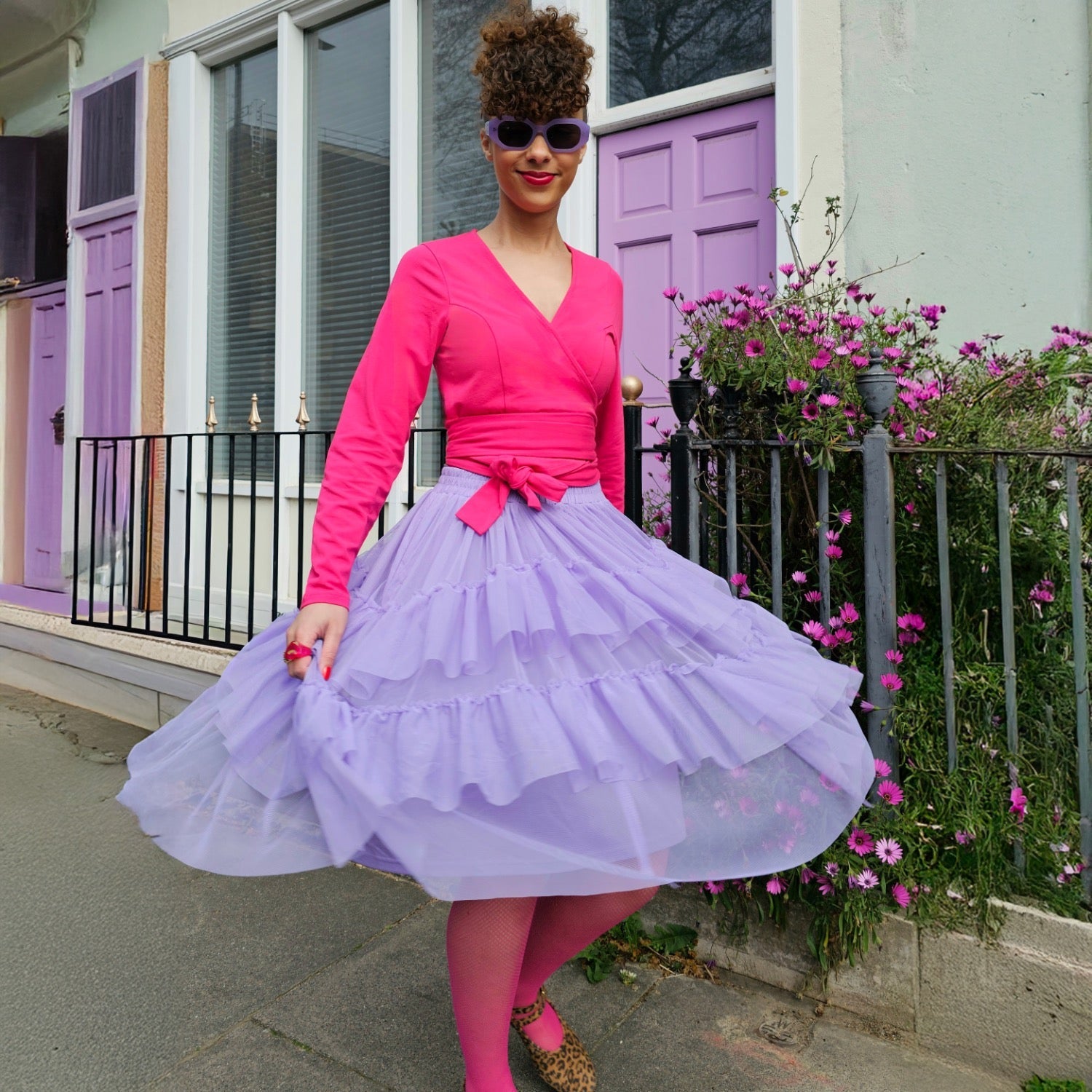 Wickeltop aus Bio-Baumwolle - Granatapfel