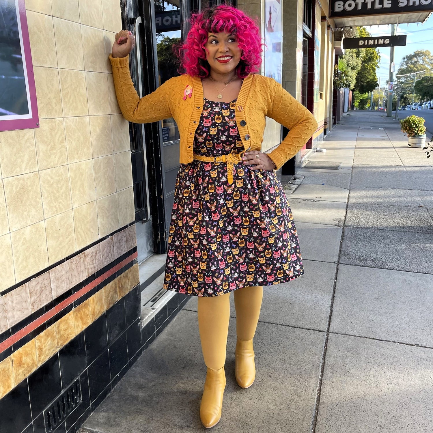 Rajstopy 80 Denier - Colonel Mustard