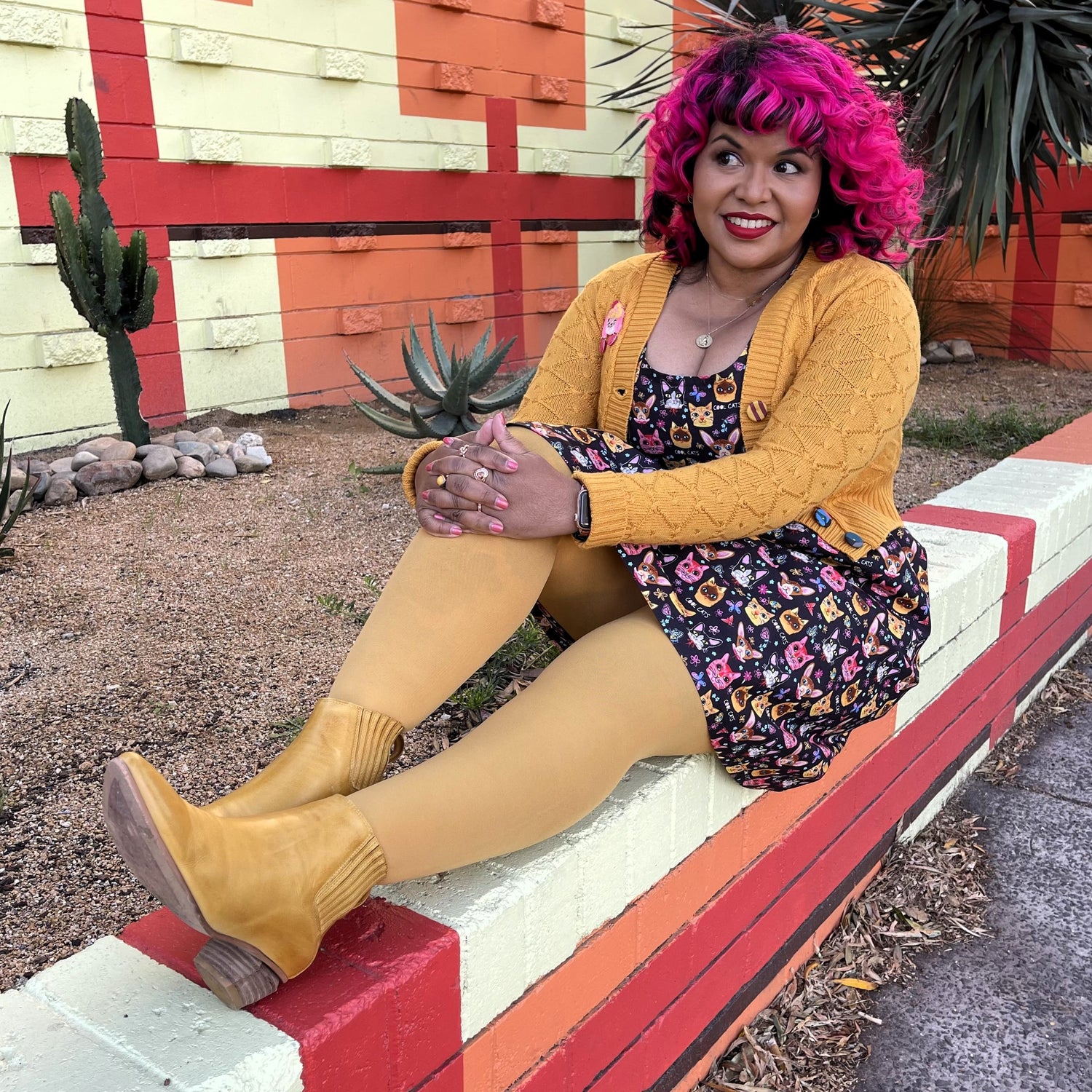 Rajstopy 80 Denier - Colonel Mustard