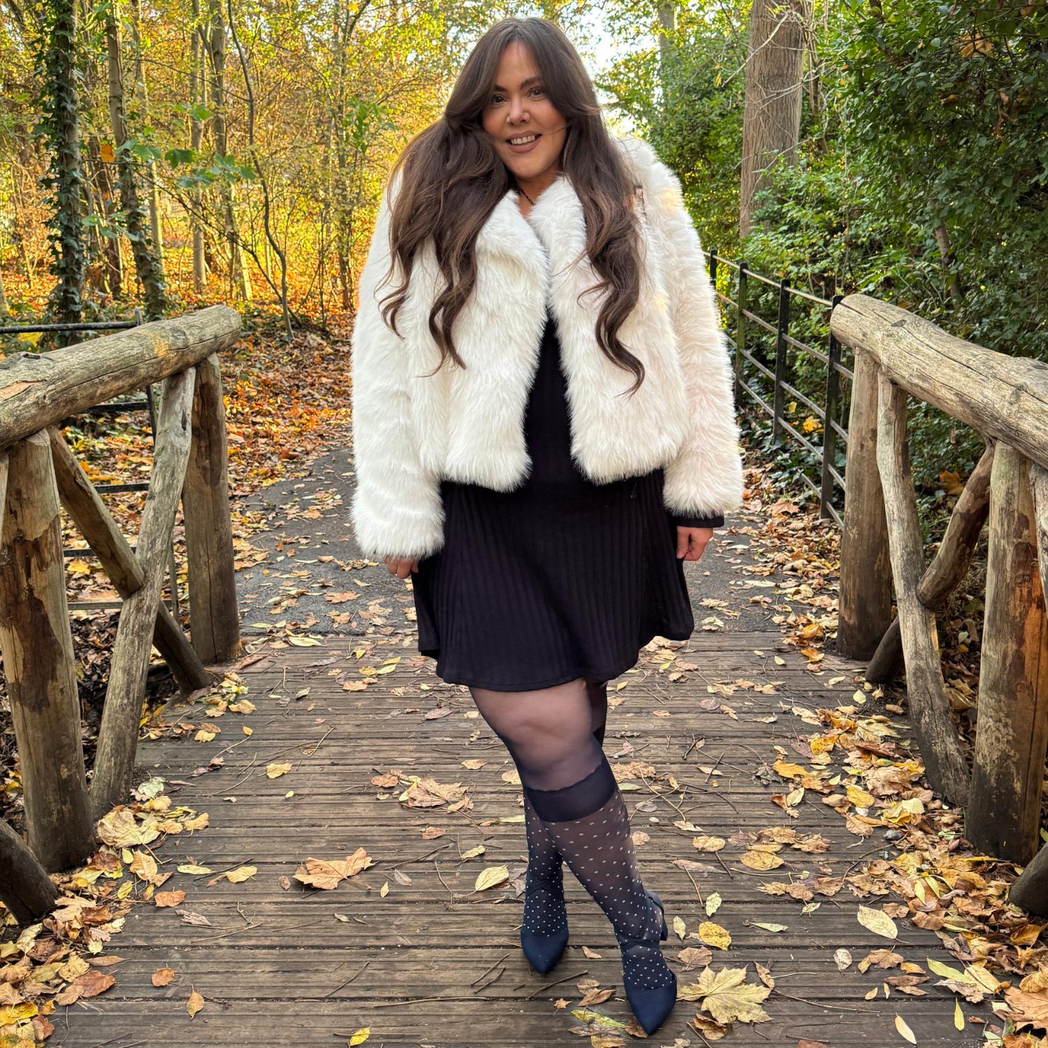 Seoul Chic Strumpfhose in Overknee-Optik - MarineBlau