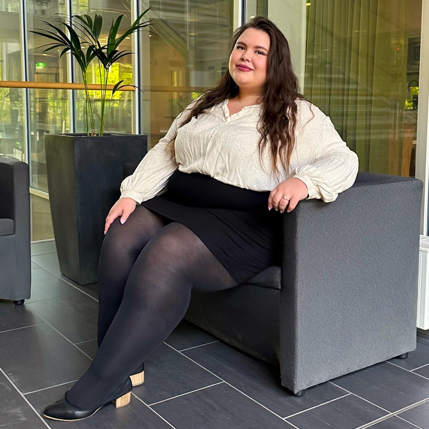 Huggy Leicht stützende Strumpfhose - Schwarz