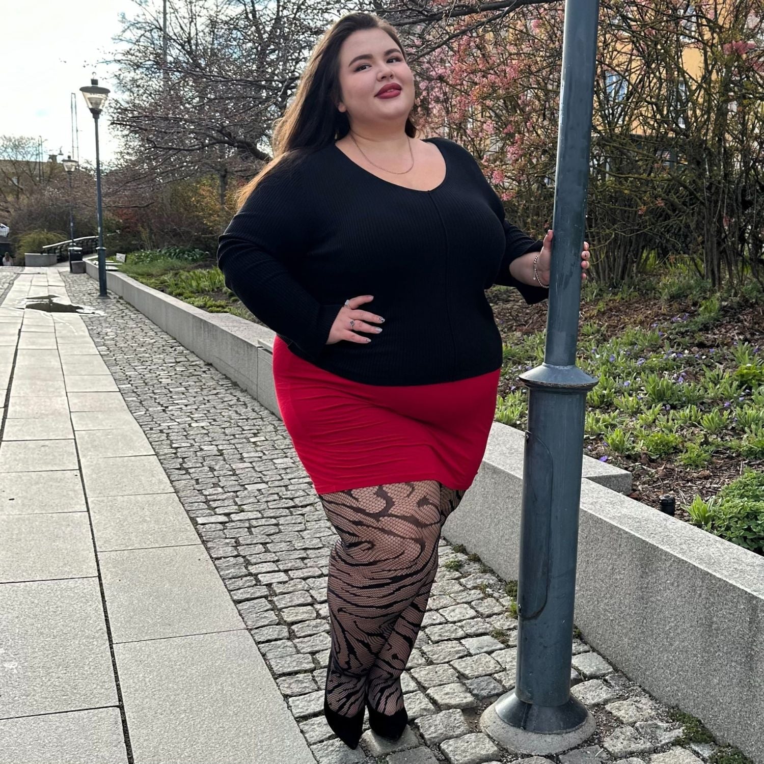 Feline Myself - Tiger Stripe Fishnet Tights