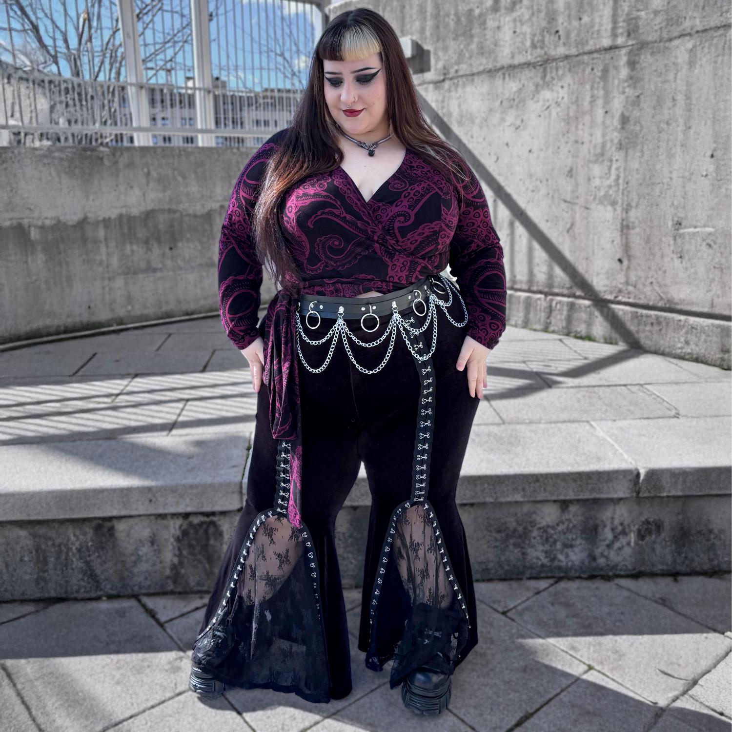 Bio-Baumwolle Wickeltop – Kraken’s Embrace