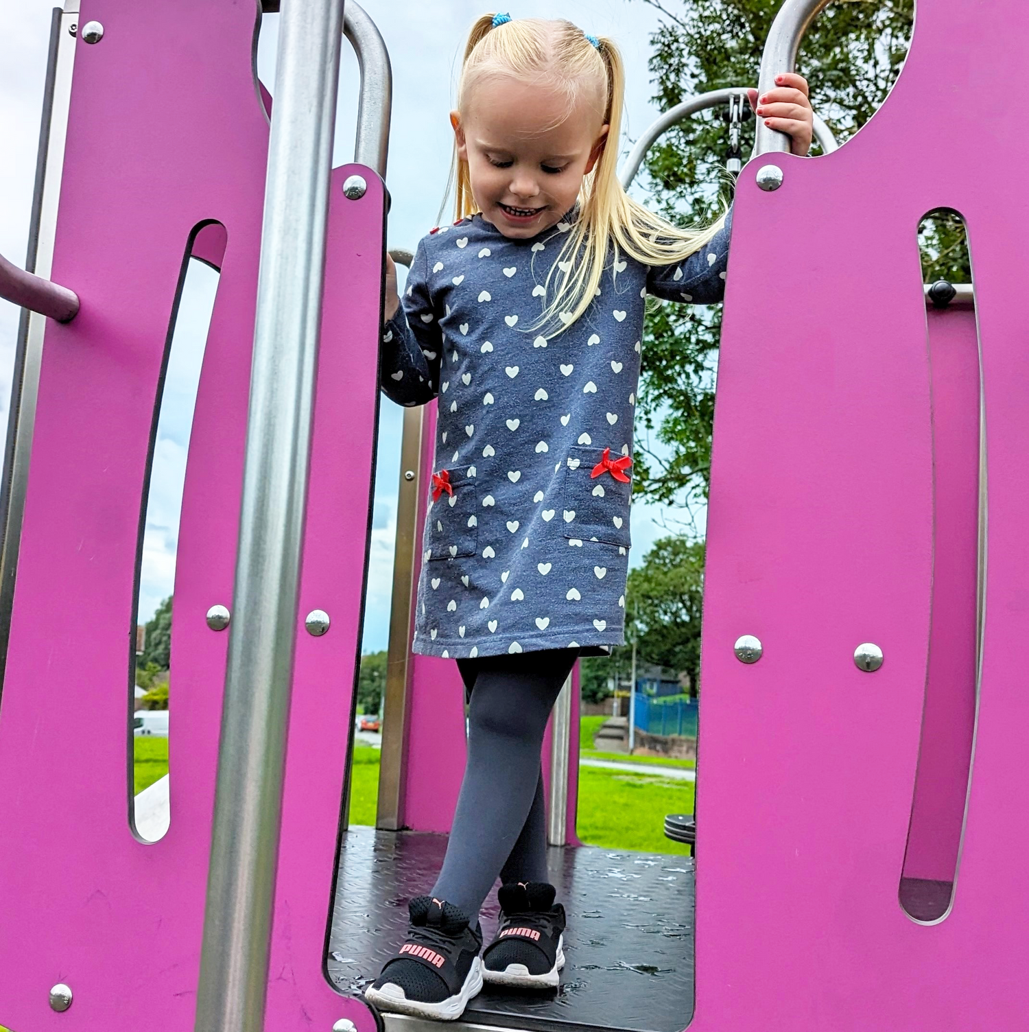 Barnstrumpbyxor - skiffergrå