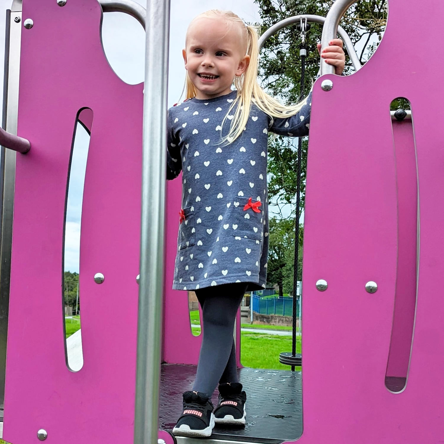 Barnstrumpbyxor - skiffergrå