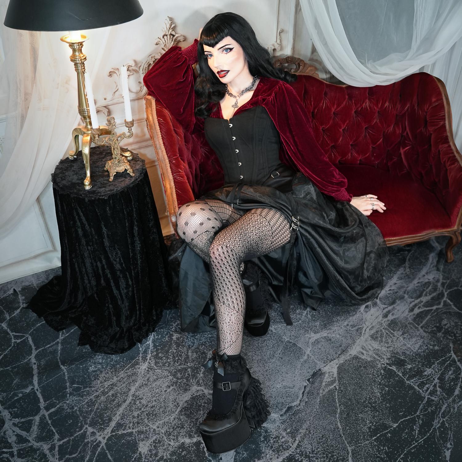 Halloween-Strumpfhose – In Pieces – Schwarz