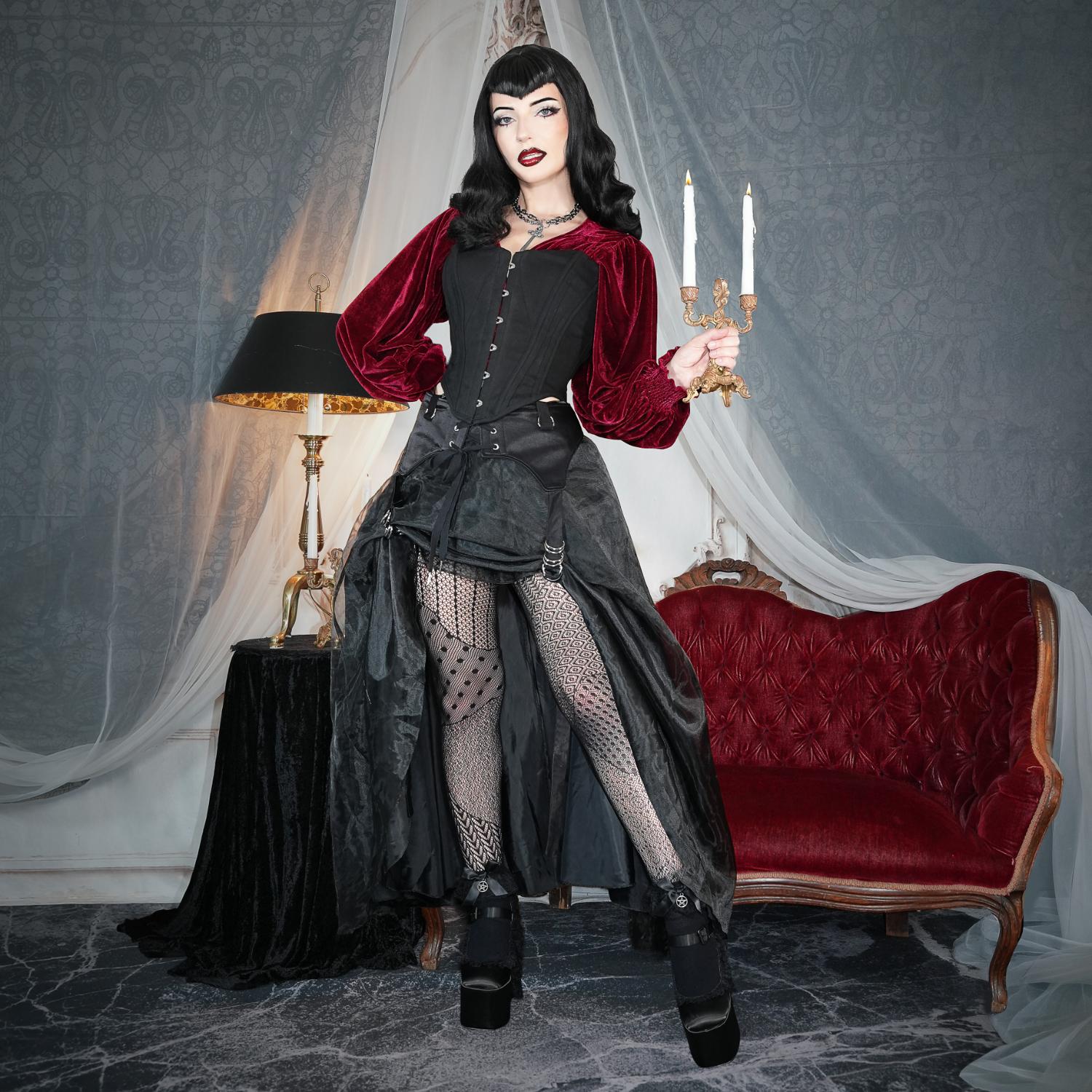 Halloween-Strumpfhose – In Pieces – Schwarz