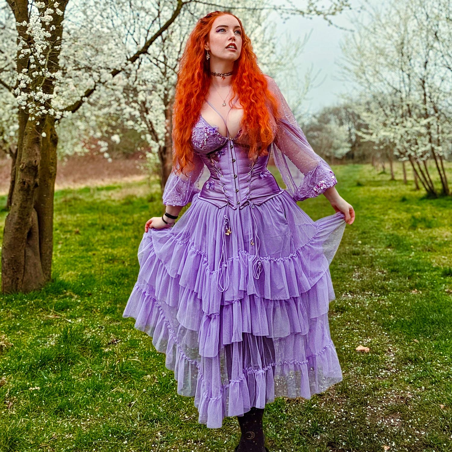 Mesh-Maxirock - Lavender Fields