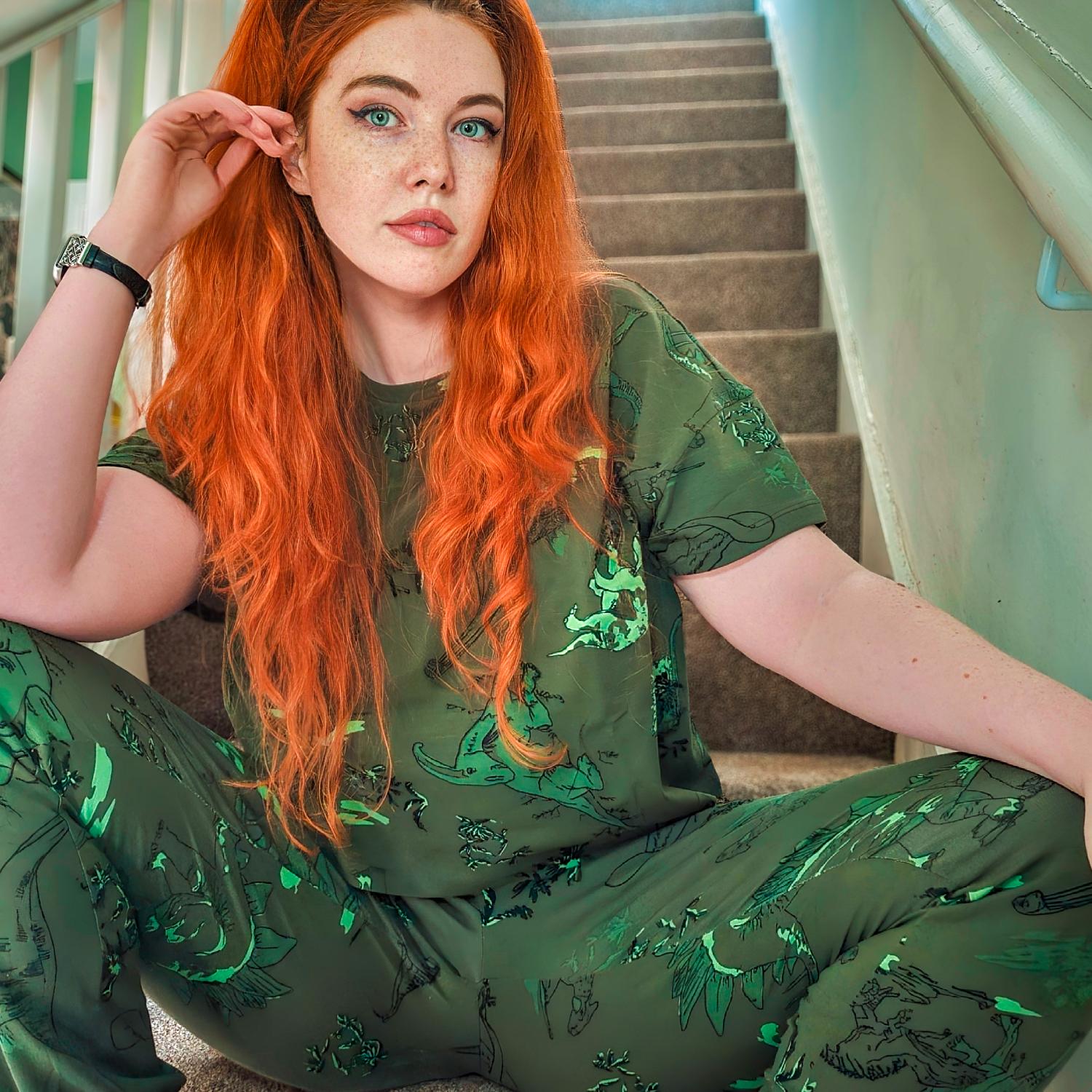 Bio-Baumwoll-Pyjamahose - Dino