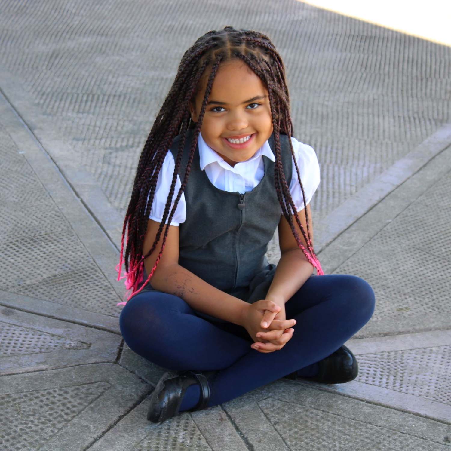 Barnstrumpbyxor i bomull - marinblå