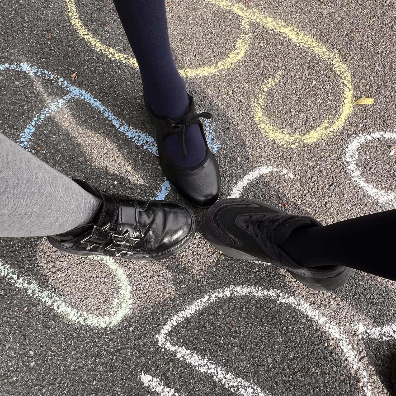 Barnstrumpbyxor i bomull - gråmelerad