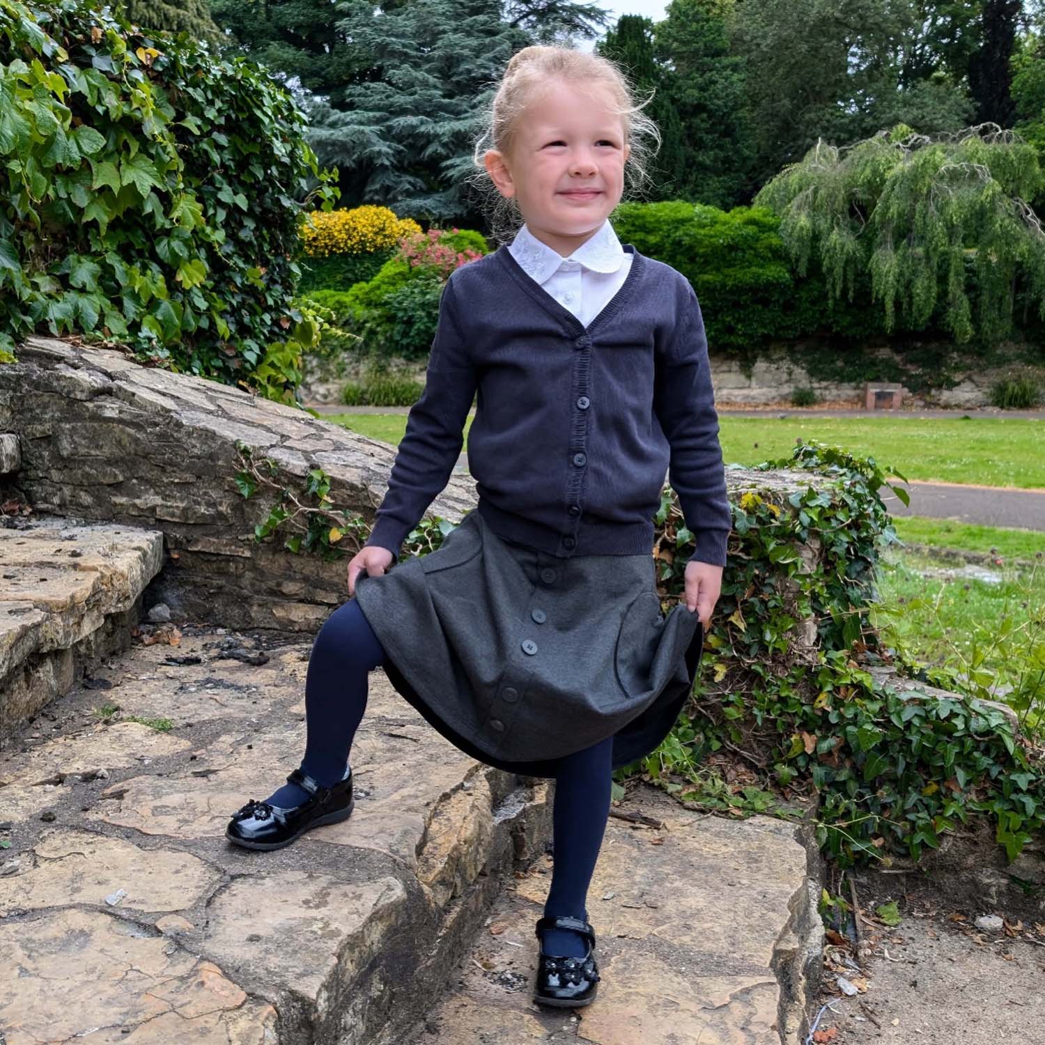 Rajstopy dziecięce bawełniane - granatowe