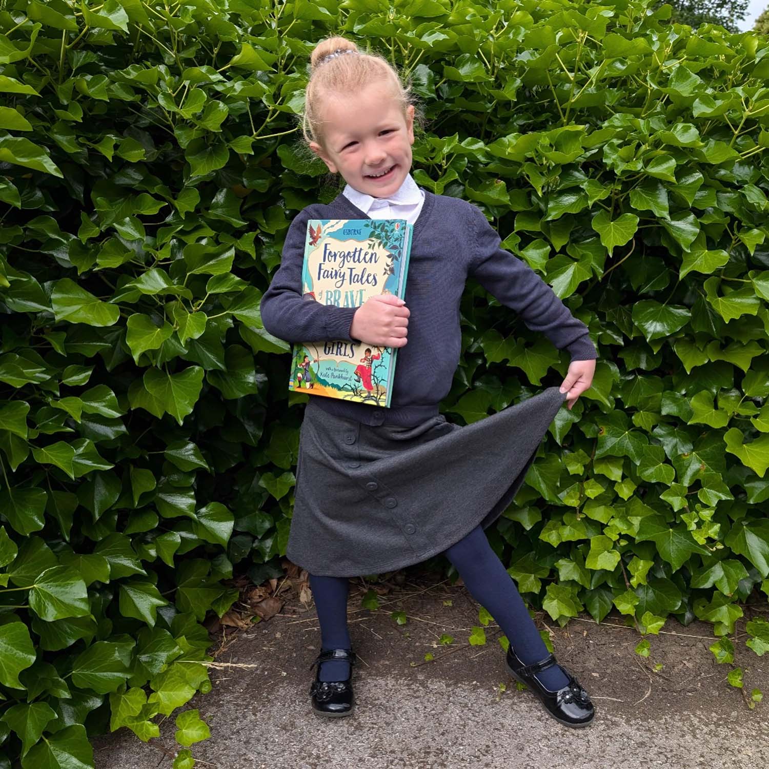 Barnstrumpbyxor i bomull - marinblå