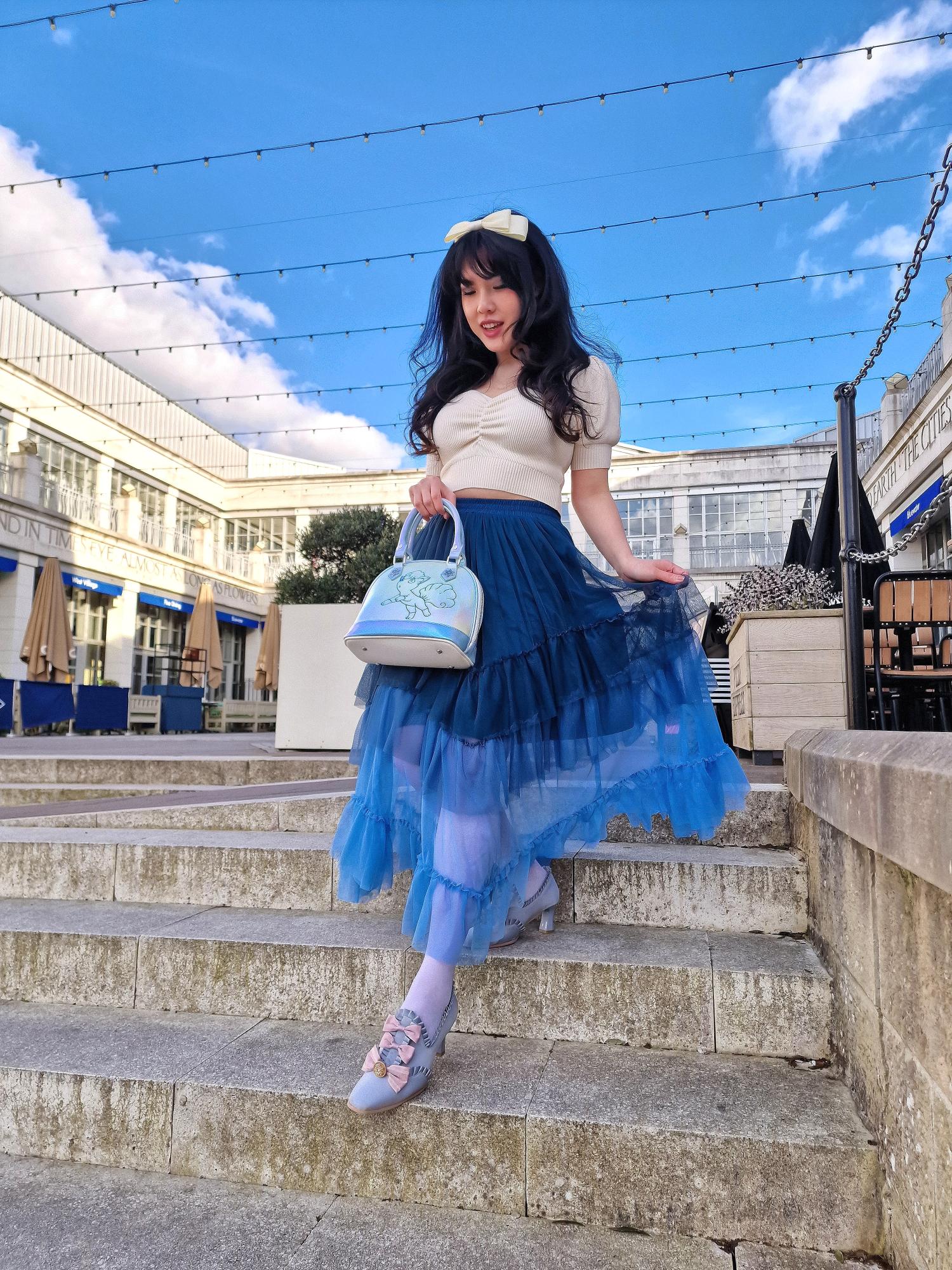 Mesh-Maxirock - Blue Ombre