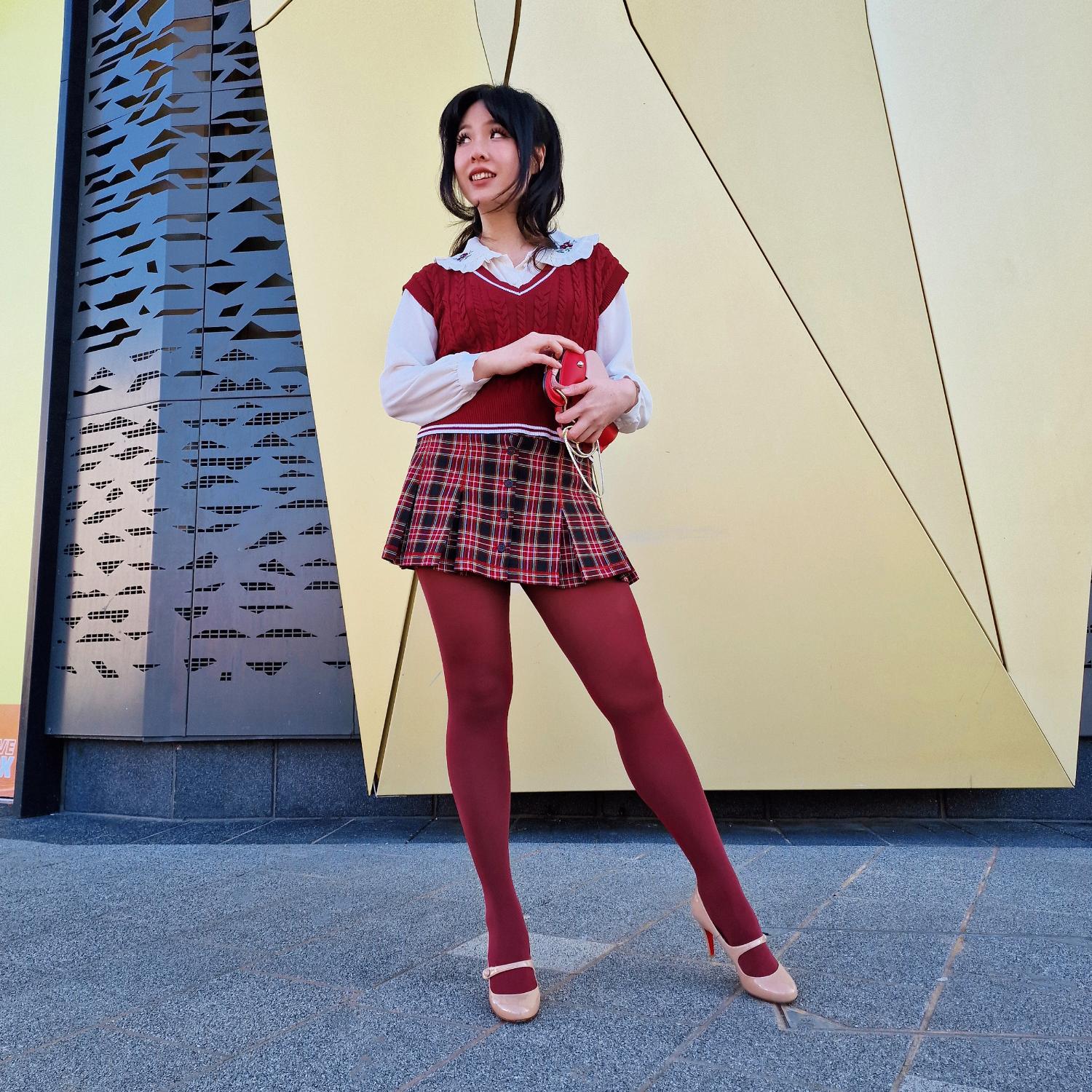 Stay Cool 80 Denier Strumpfhose - Burgundy