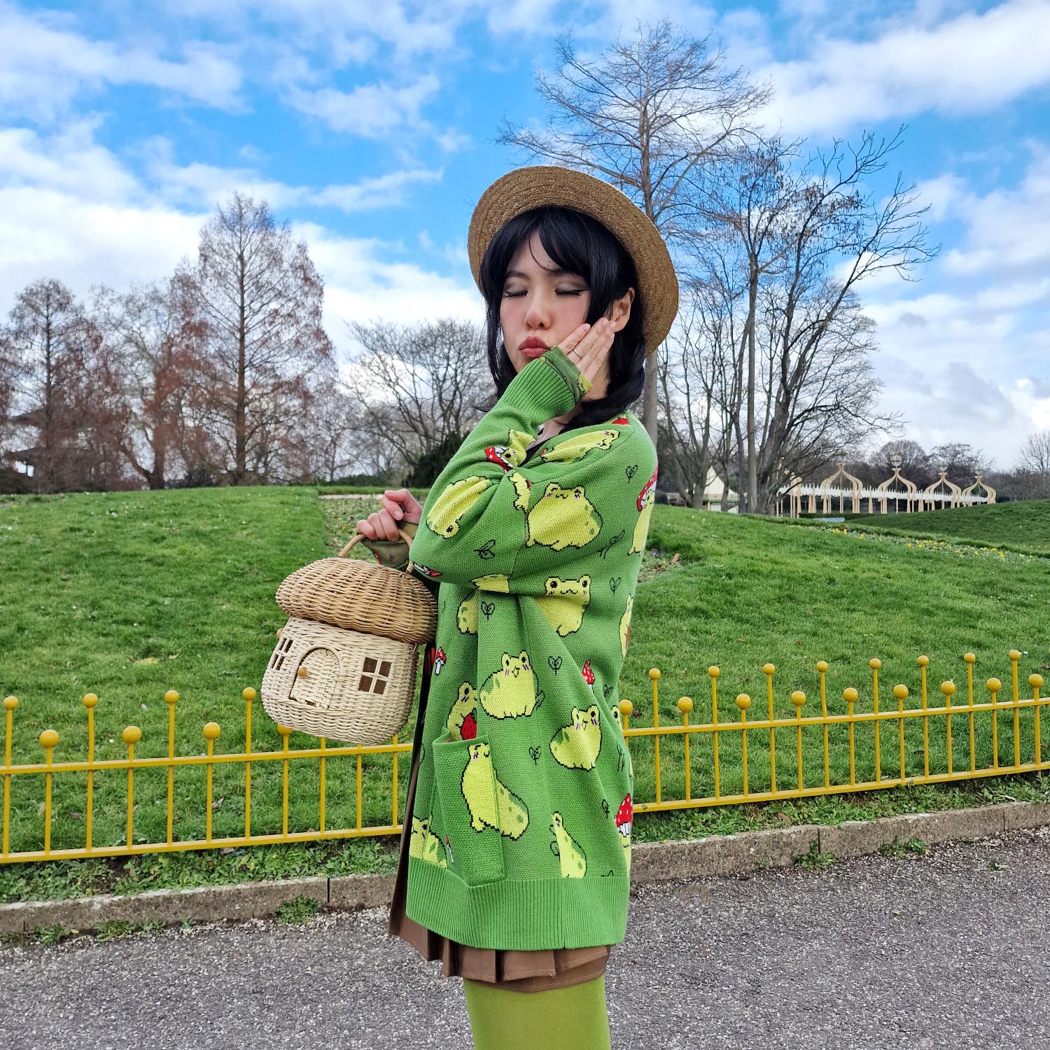 Baumwoll-Cardigan - Hoppy Meadow