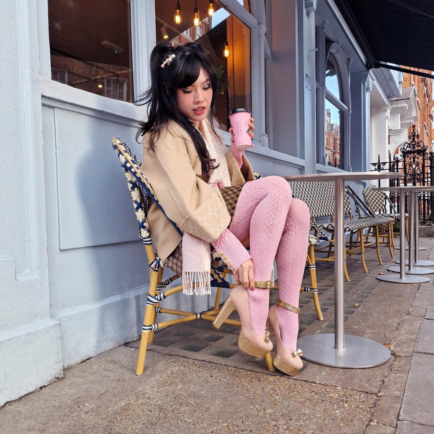 Grannies Zopfstrick Wollstrumpfhosen V2 - Piglet