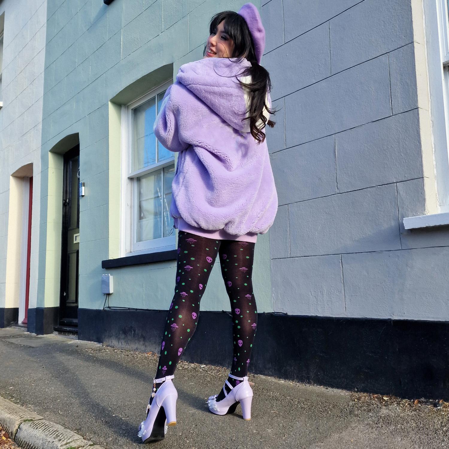 80 Denier blickdichte Strumpfhose – Aliens