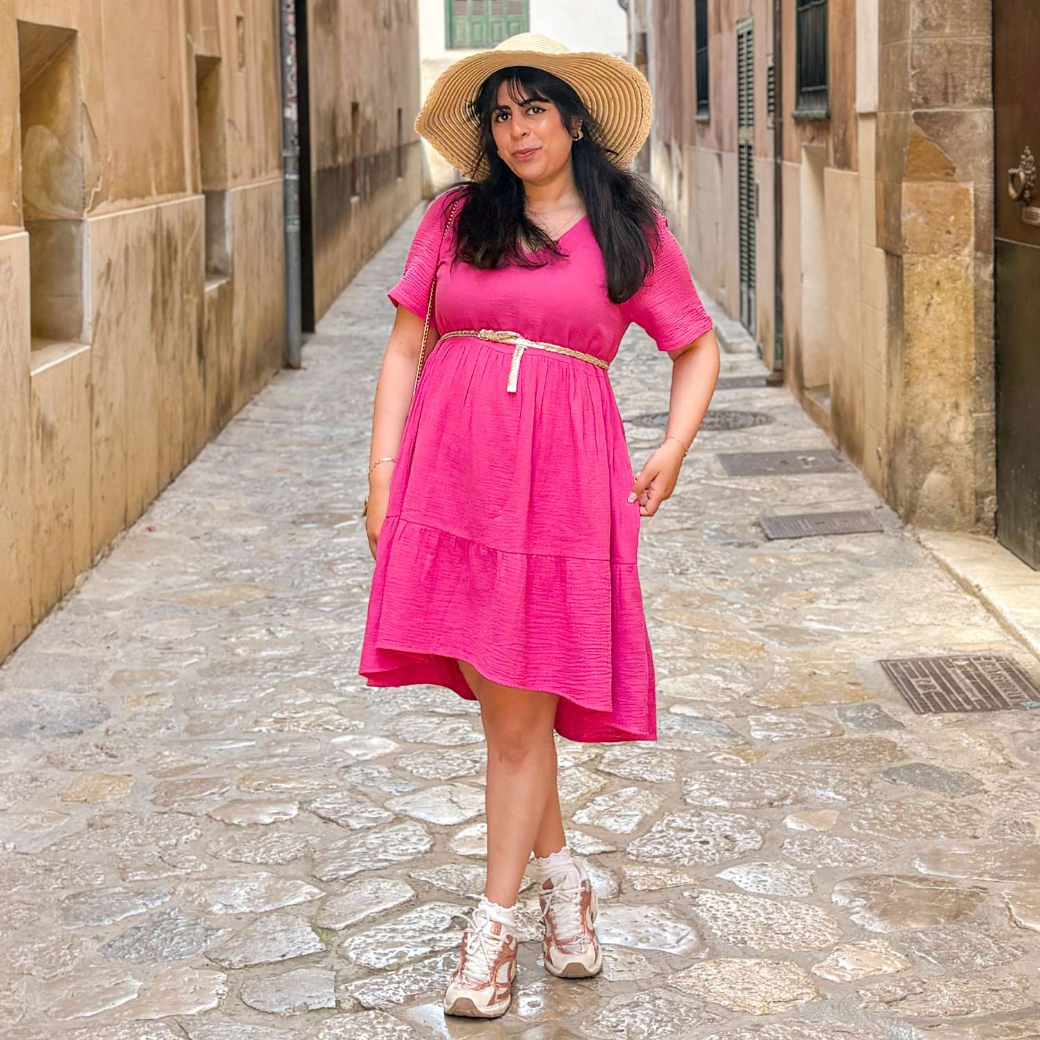 Amrita Kurze Kleid aus Baumwoll-Musselin – Peony