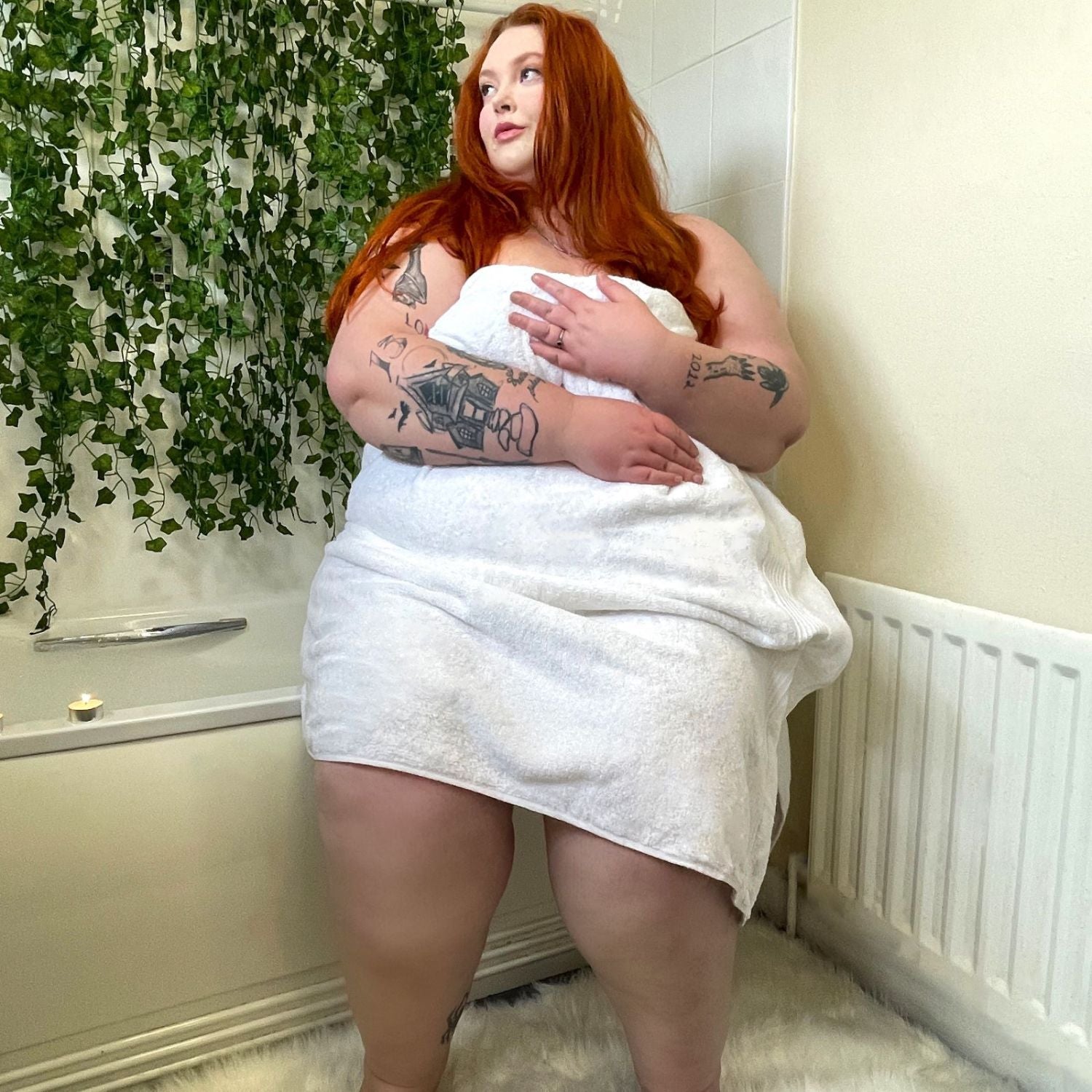 Großes Softee Badetuch - Weiß