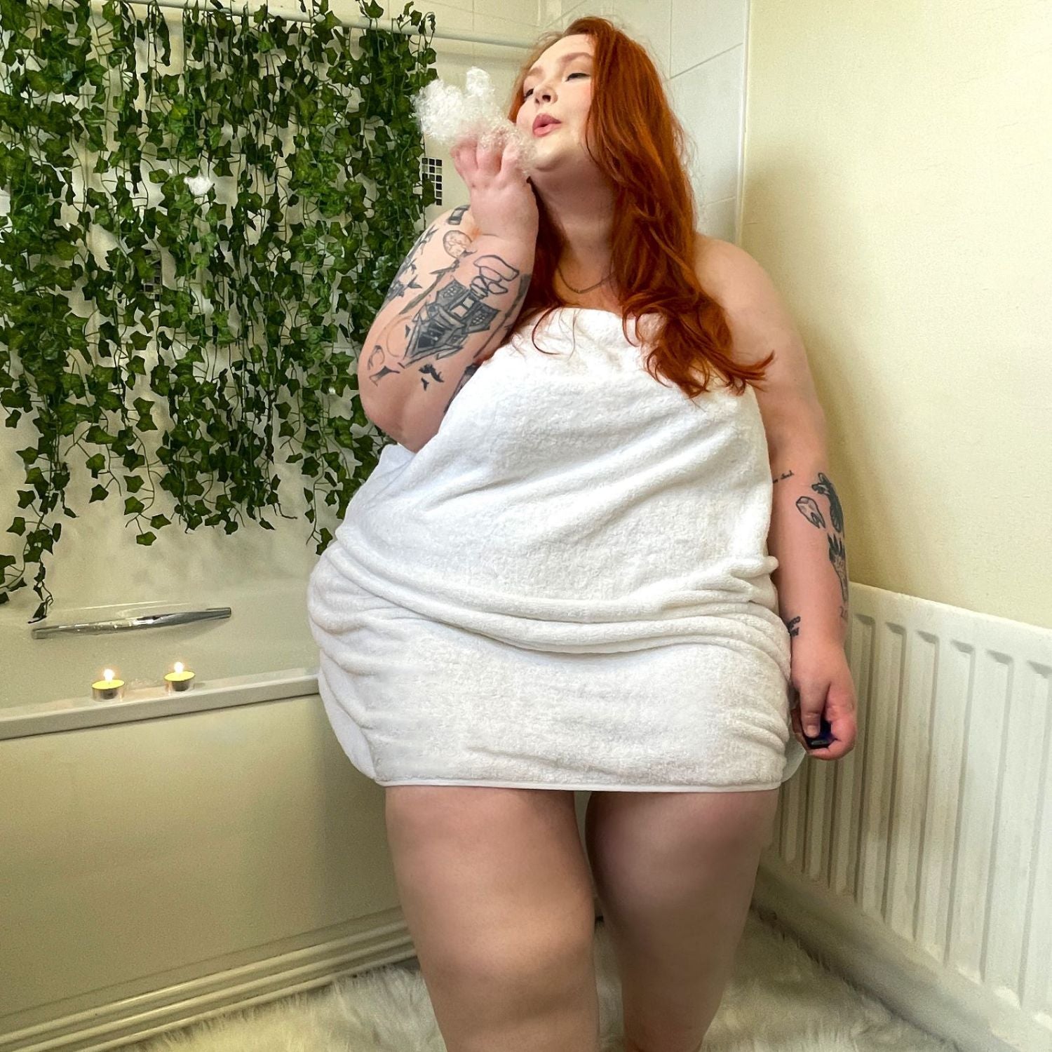 Großes Softee Badetuch - Weiß