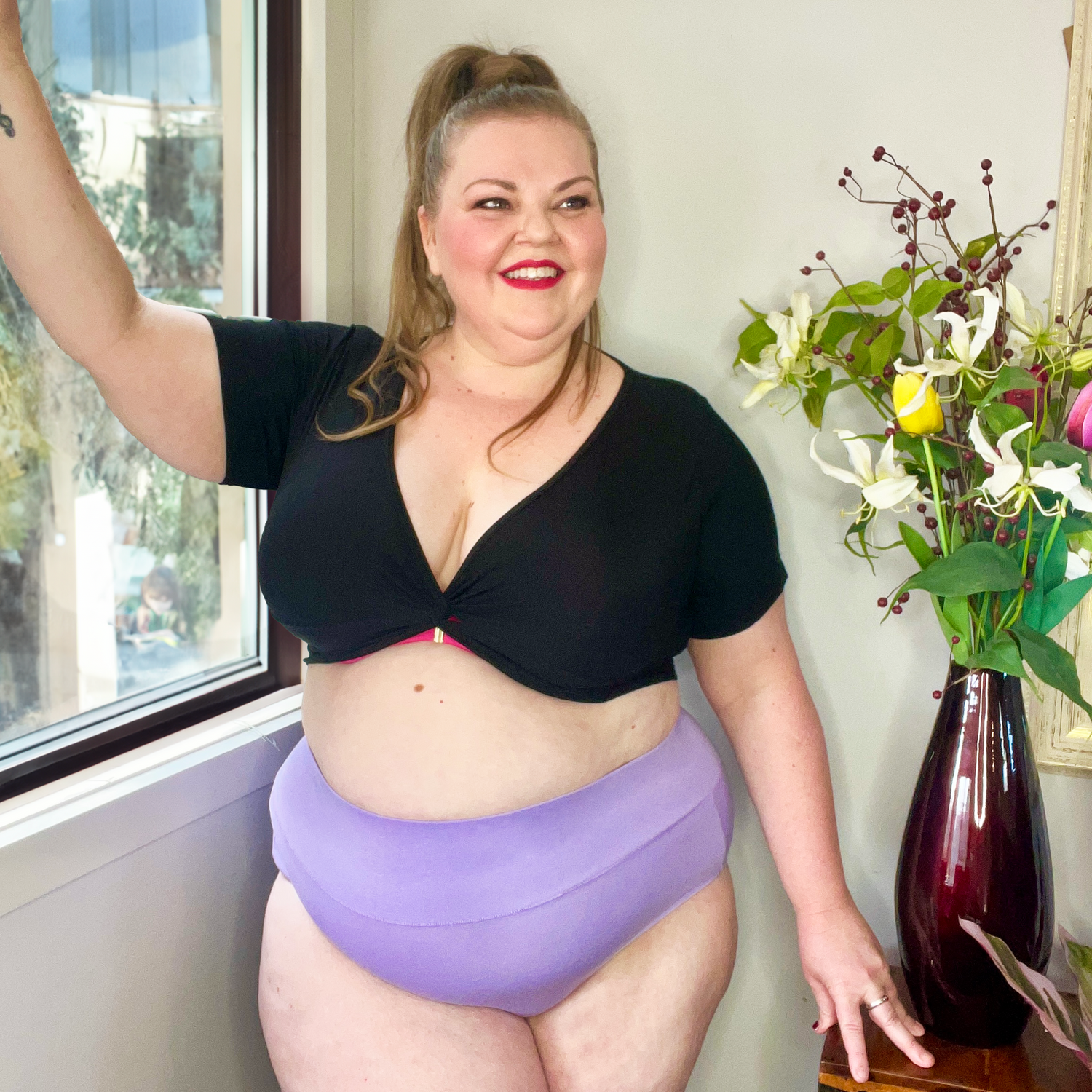 Heltrosa i ekologisk bomull - Cassis de Violet