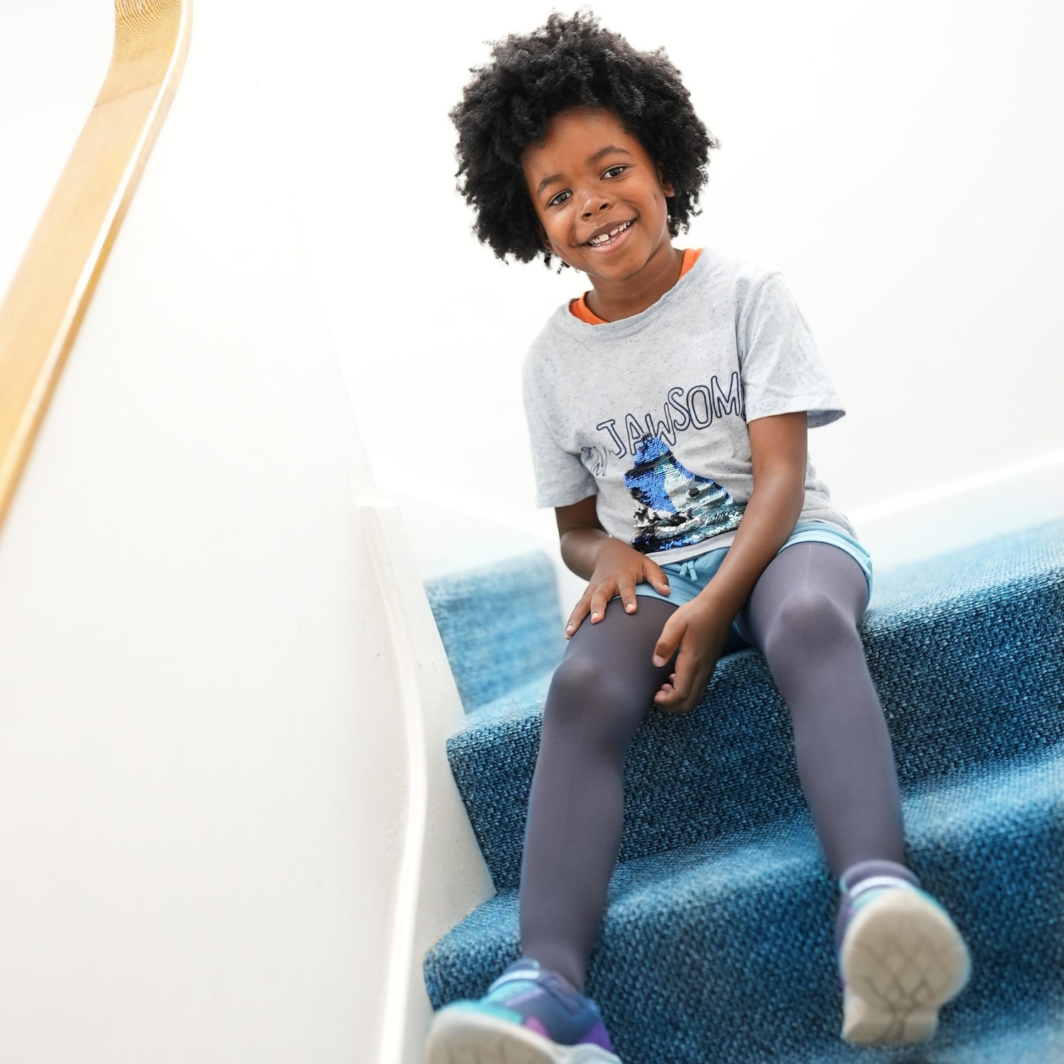 Barnstrumpbyxor - skiffergrå