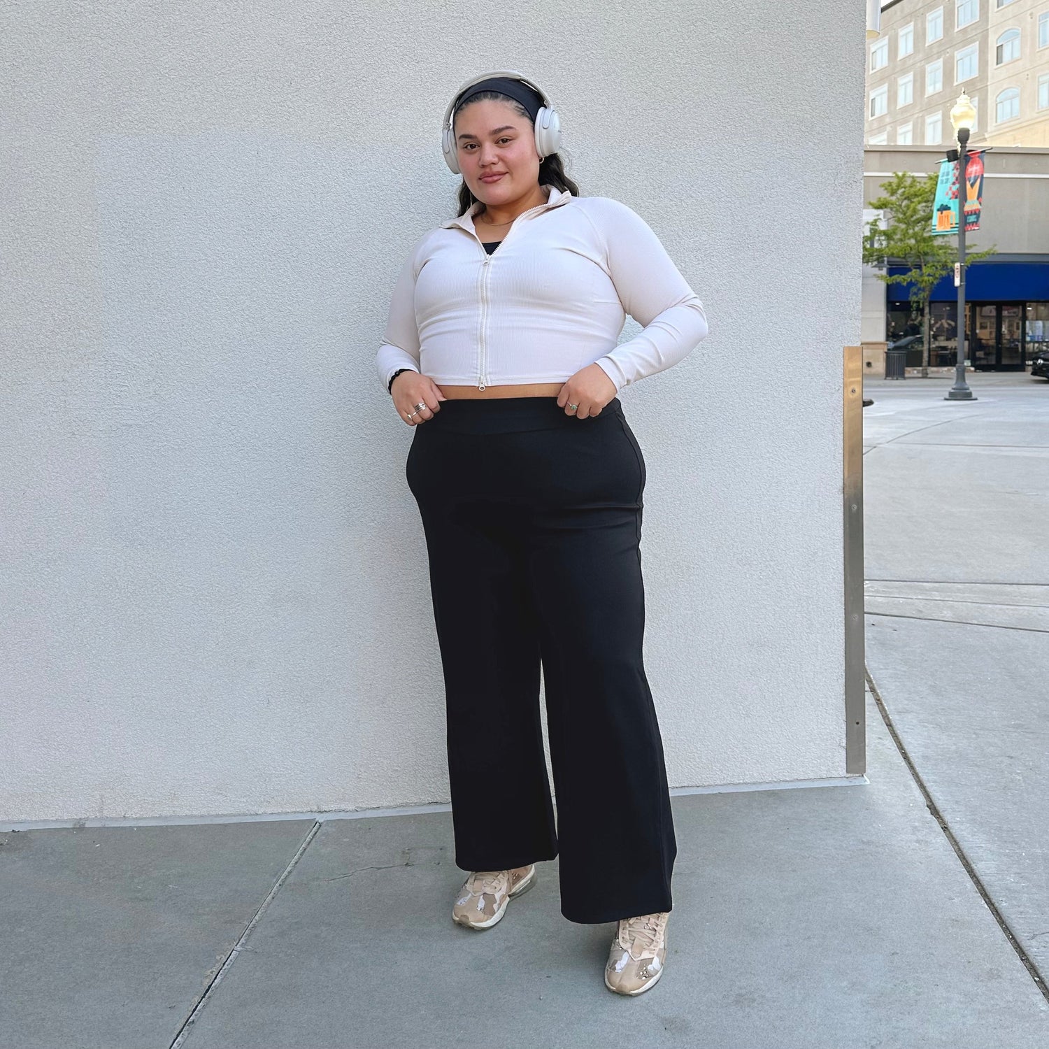 Leggings mit weitem Bein - Schwarz