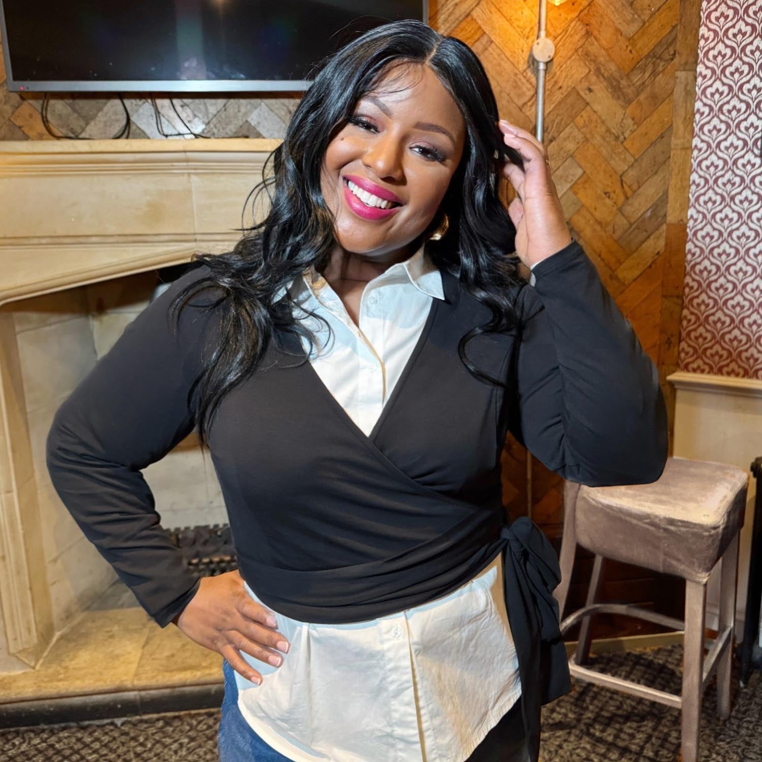 Top z organicznej bawełny - Czarny