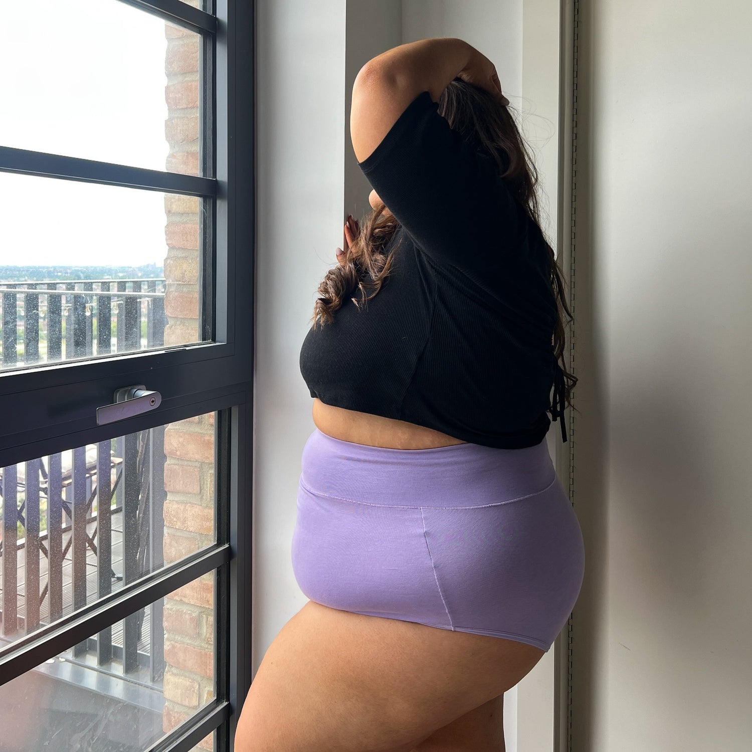 Bio-Baumwolle Super hochtailliert Slips - Cassis de Violet