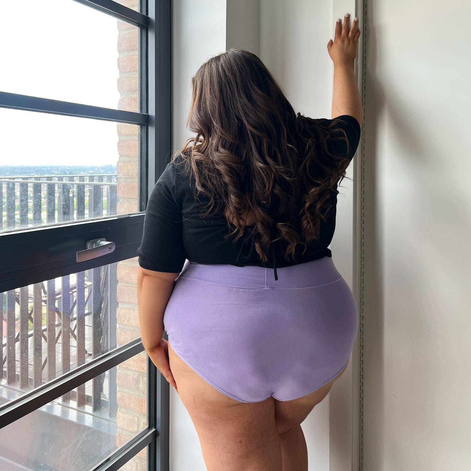 Bio-Baumwolle Super hochtailliert Slips - Cassis de Violet